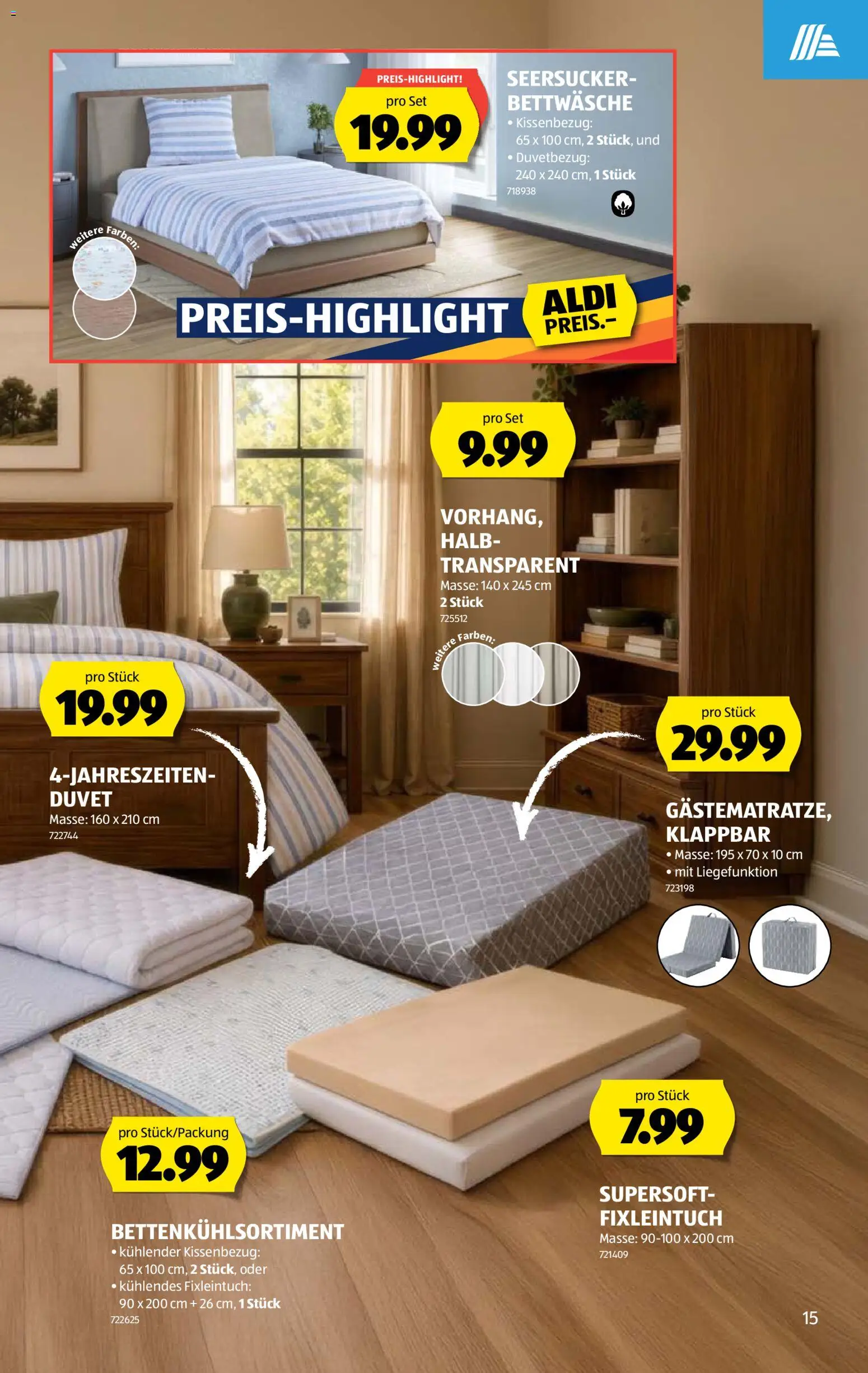 Aldi aktionen – gültig ab 23.07.2026 | Seite: 15 | Produkte: Bettwäsche