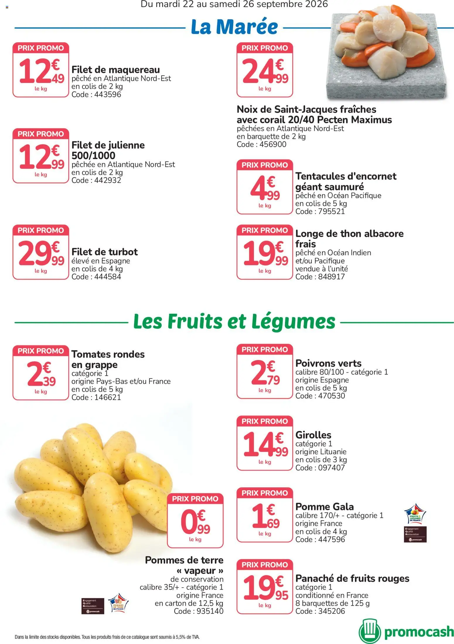{H1} | Page: 2 | Produits: Fruits, Thon, Les fruits et légumes, Pommes de terre