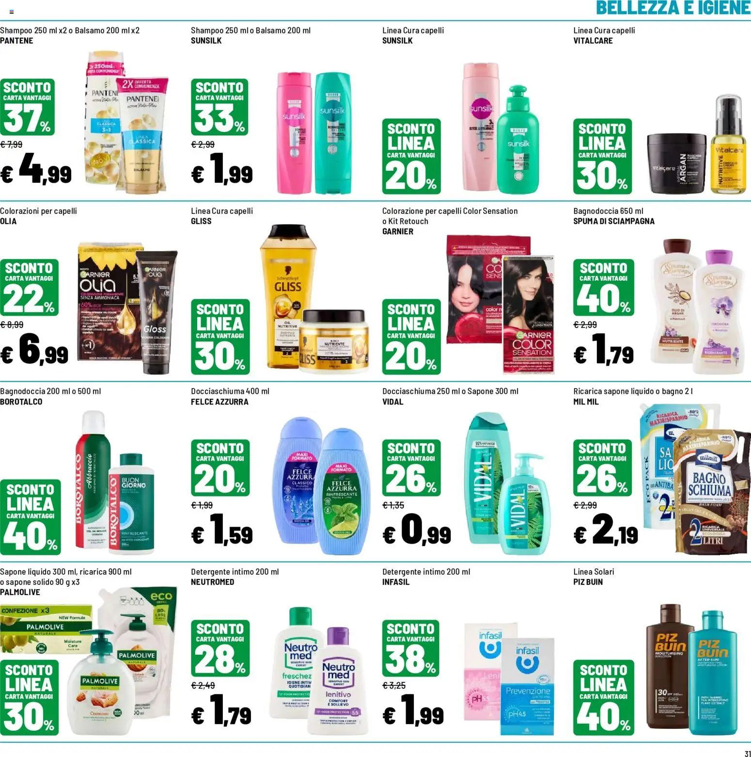 Volantino Iper del 19/08/2026 | Pagina: 31 | Prodotti: Shampoo, Balsamo, Schiuma, Bagno