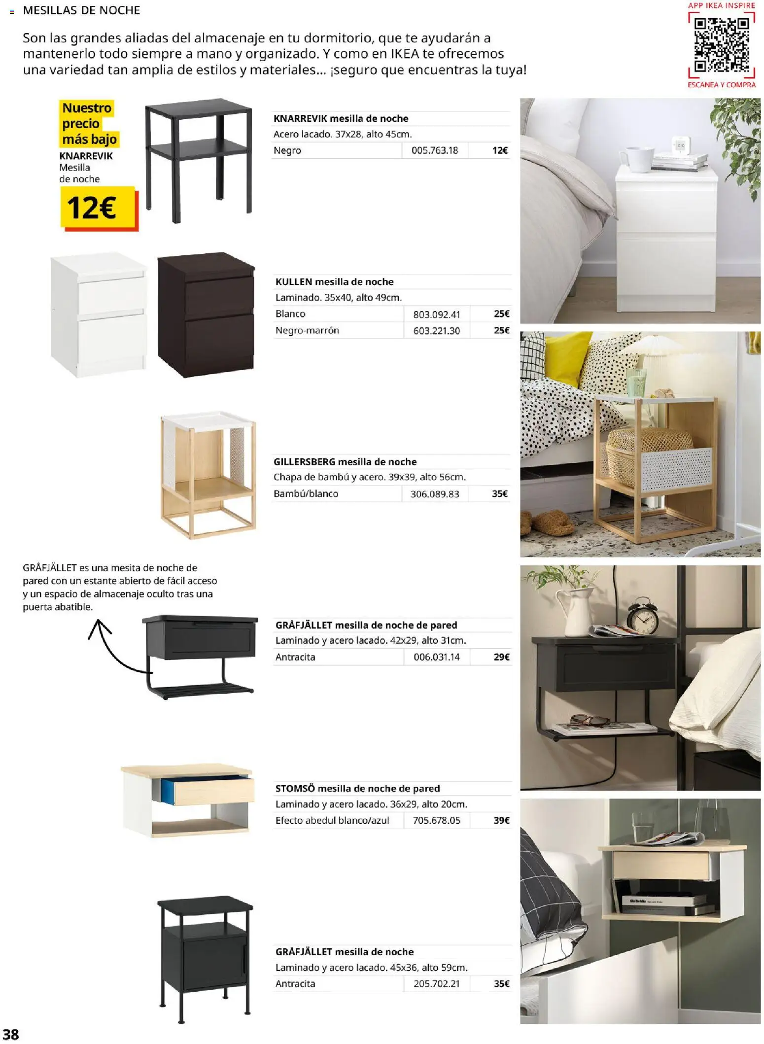 Catálogo IKEA Muebles para el dormitorio │ válido desde el 01/02/2026 | Página: 38 | Productos: Té, Almacenaje, Mesilla de noche, Estante