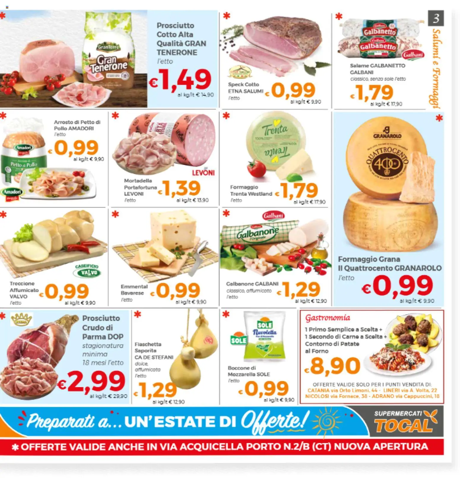 Volantino Tocal del 09.06.2026 | Pagina: 3 | Prodotti: Speck, Prosciutto, Mortadella, Emmental