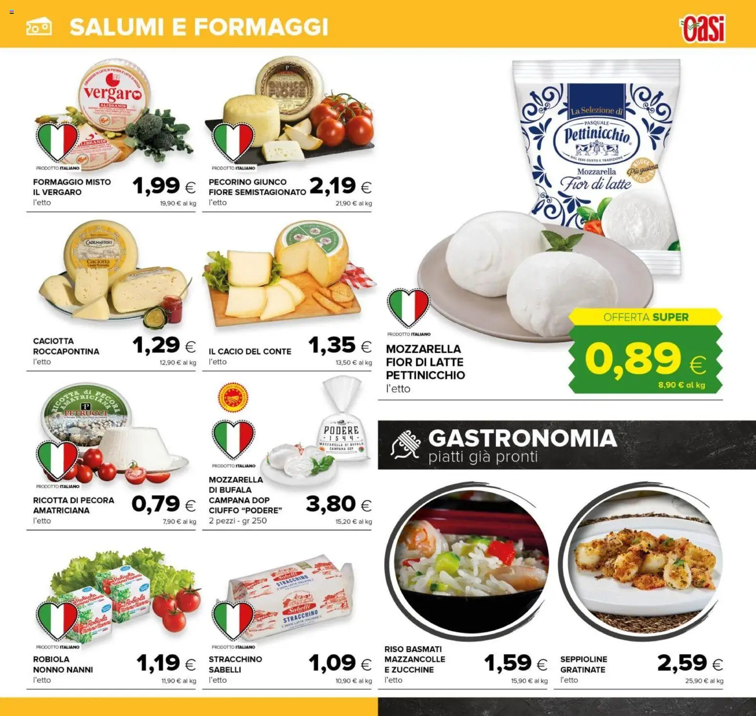 Volantino Oasi del 11.03.2026 | Pagina: 7 | Prodotti: Mazzancolle, Mozzarella, Stracchino, Pecorino