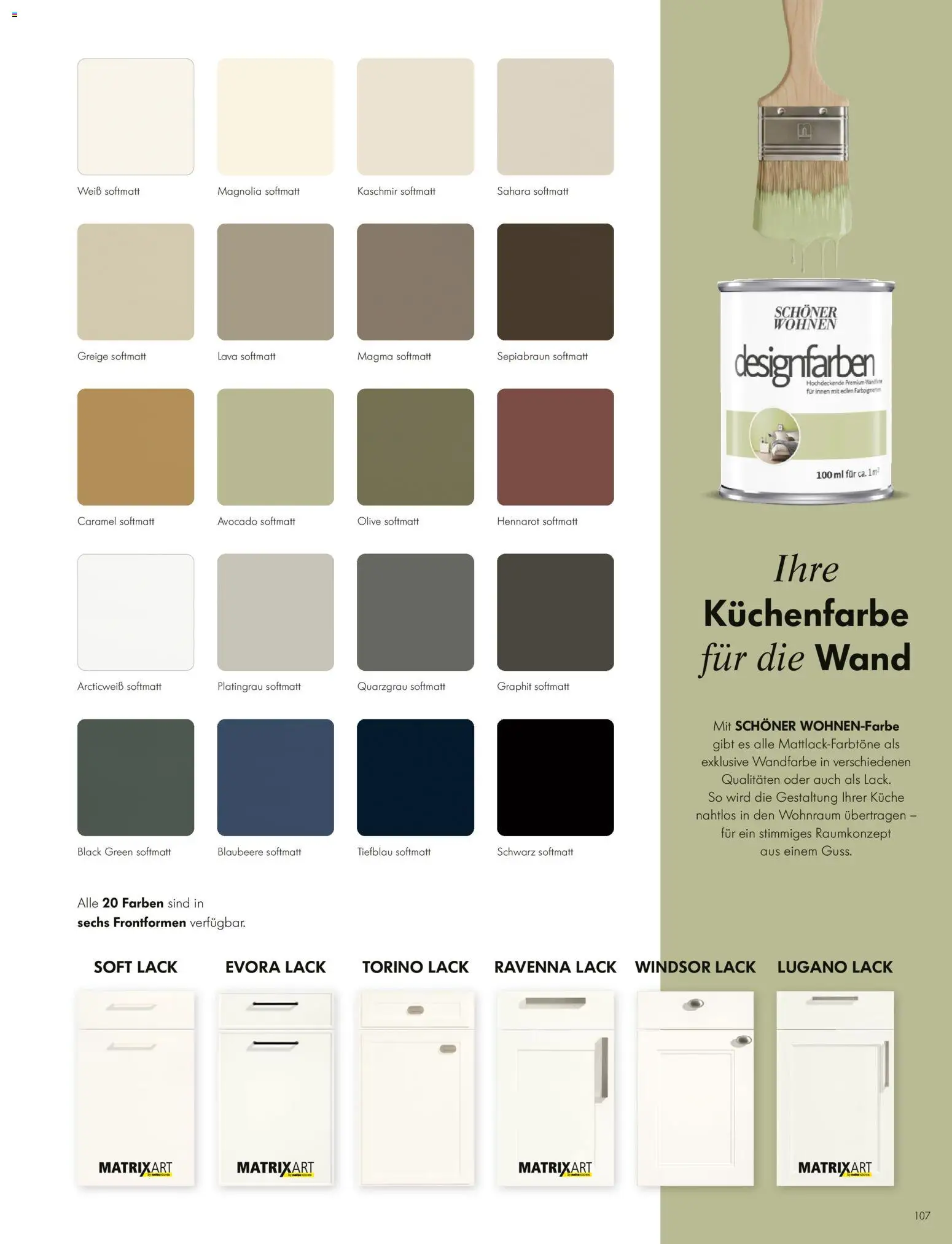 Ostermann Nolte Küchenprospekt 2026 – gültig ab 01.01.2026 | Seite: 107 | Produkte: Küche, Avocado, Wandfarbe
