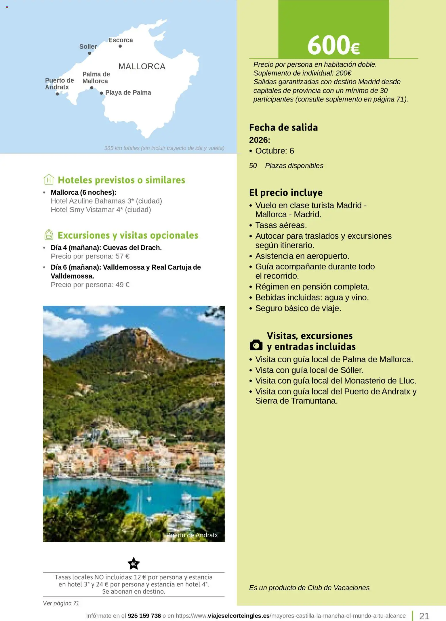 Viajes El Corte Inglés Turismo Social Castilla La Mancha │ válido desde el 01.04.2026 | Página: 21