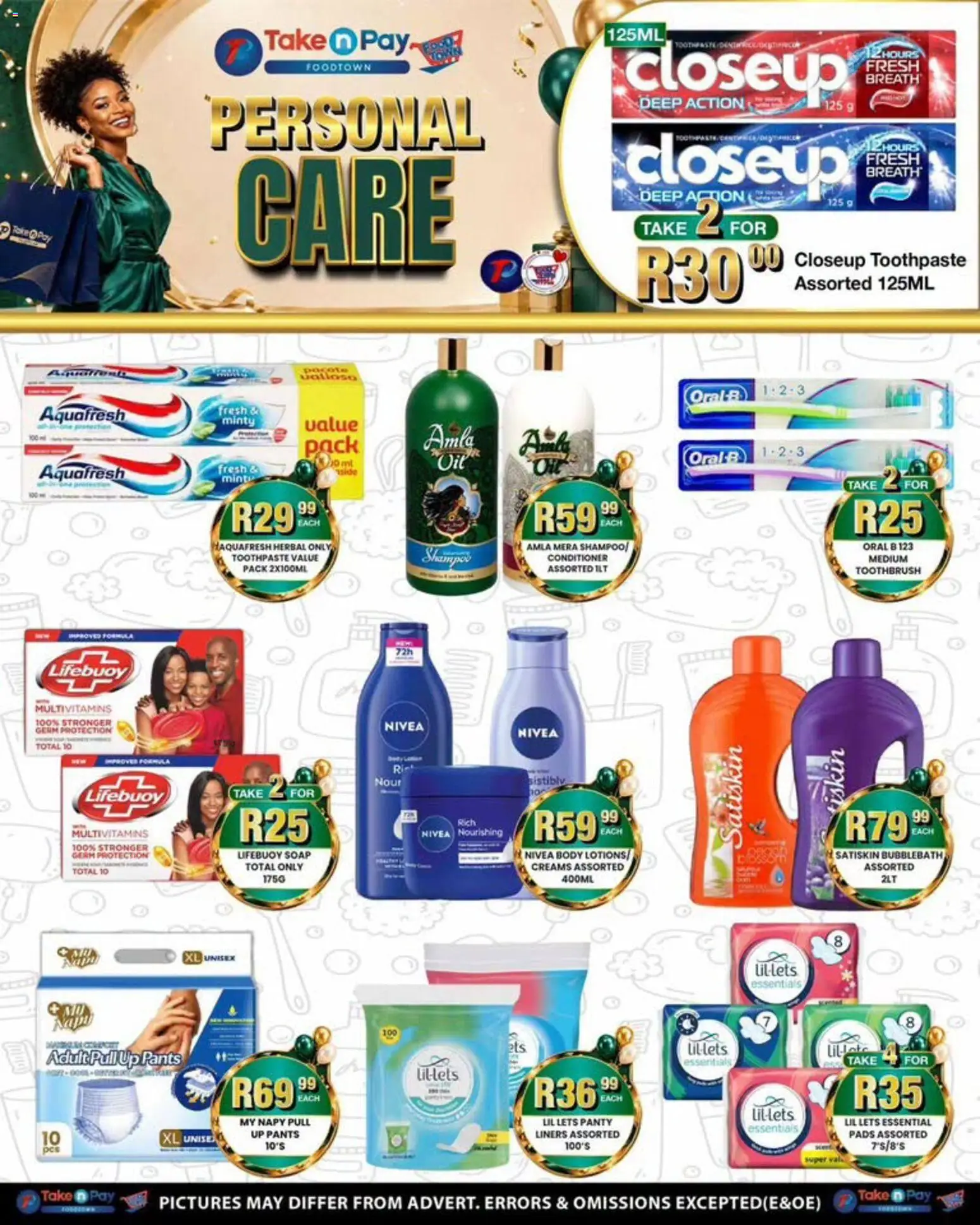 New Take n Pay catalogue – valid from 31/08/2026 | Page: 24 | Products: Pads, Shampoo, Conditioner, Toothpaste