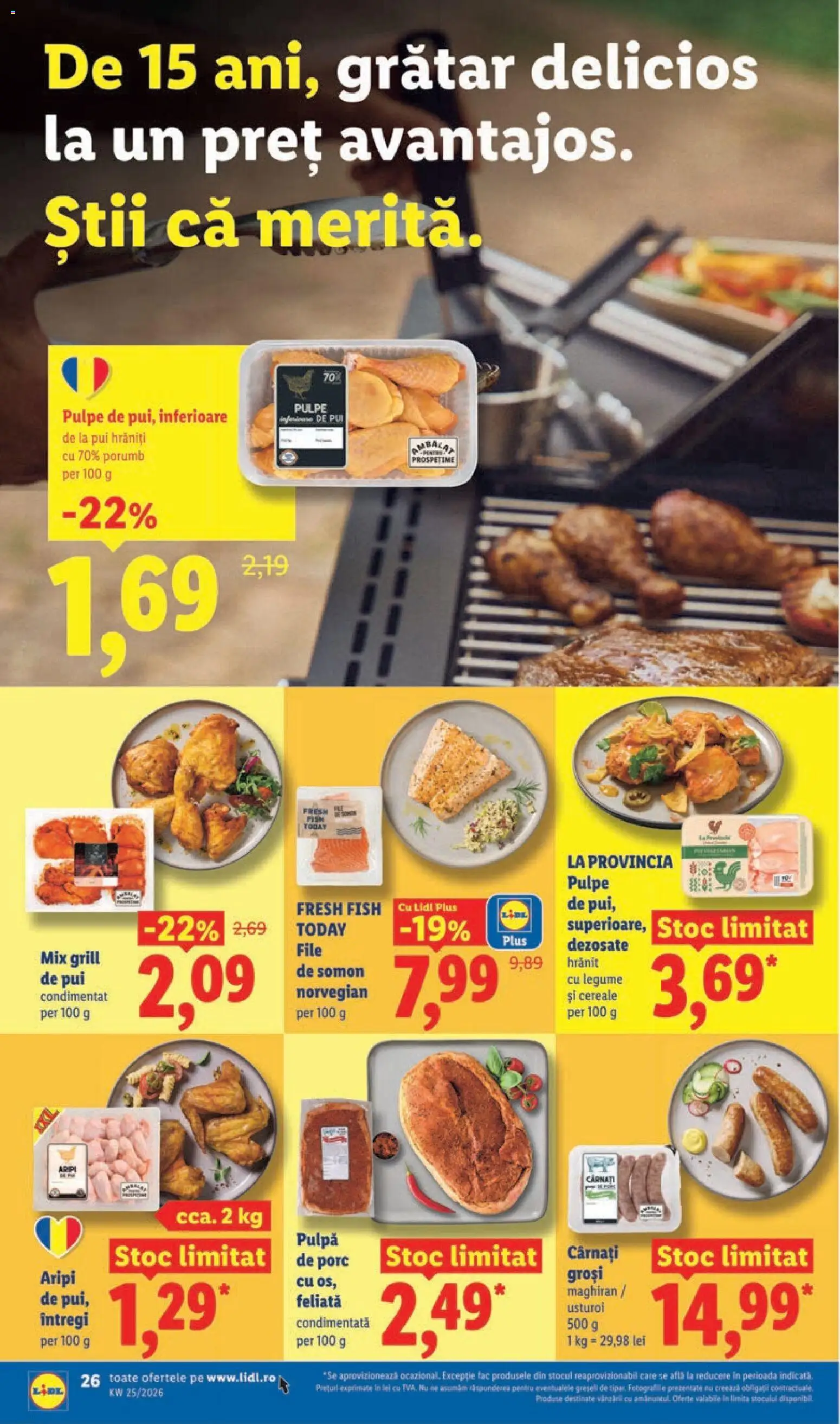 Noul catalog Lidl – valabil de la 15.06.2026 | Pagină: 26 | Produse: Porumb, Legume, Cârnați, Usturoi