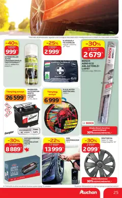 Auchan Nyári extra ajánlataink - amely érvényes a következő dátumtól: 11.06.2026 | Oldal: 25 | Termékek: Kompresszor, Légkondicionáló, Akkumulátor, Töltő