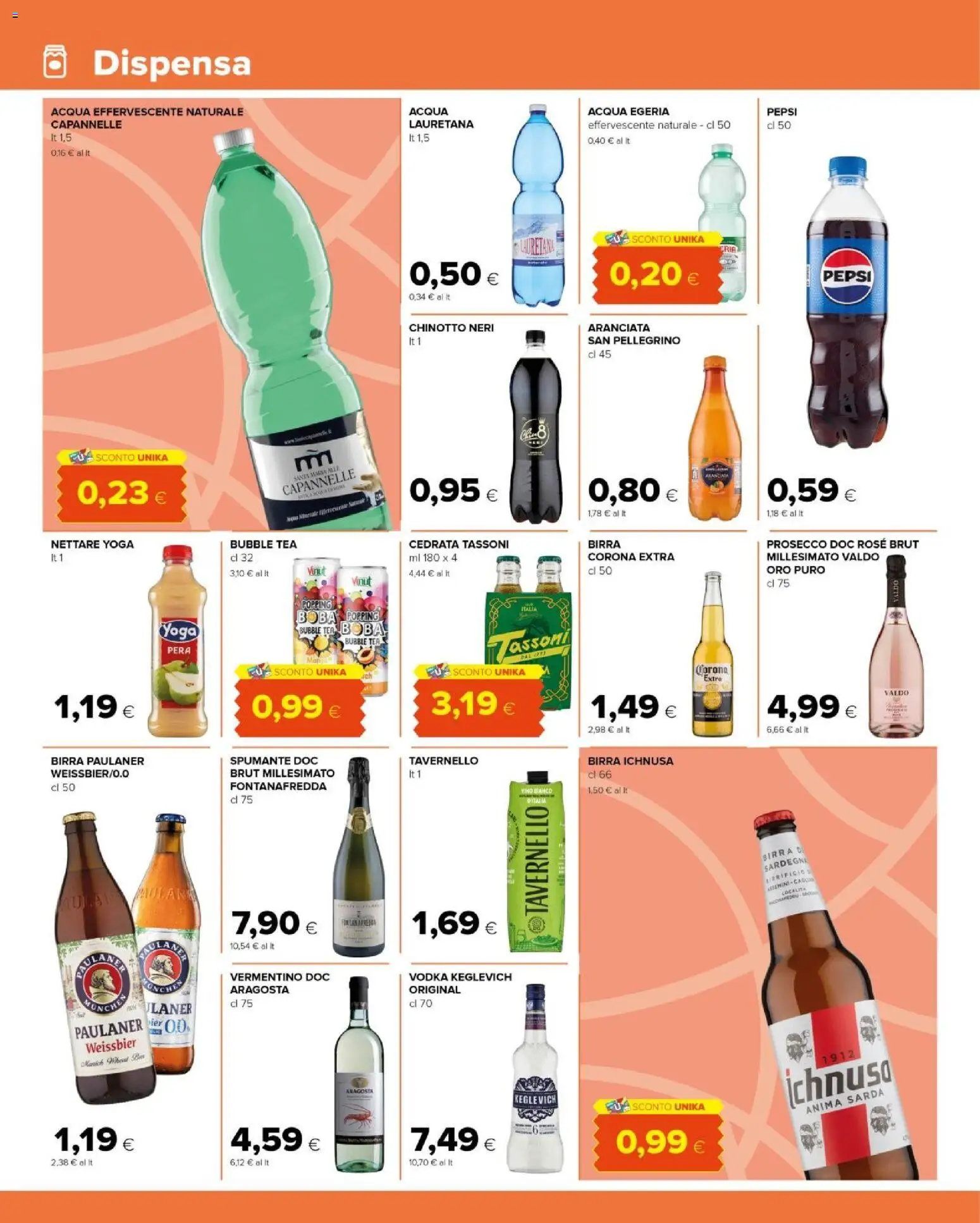 Volantino Tigre del 12/08/2026 | Pagina: 10 | Prodotti: Vodka, Acqua, Spumante, Corona Extra