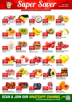 Preview of Westzone Supermarket offers valid from 25 Sep, 2026 | Page: 16 | Products: Apple, Banana, Nectarines, Grapes