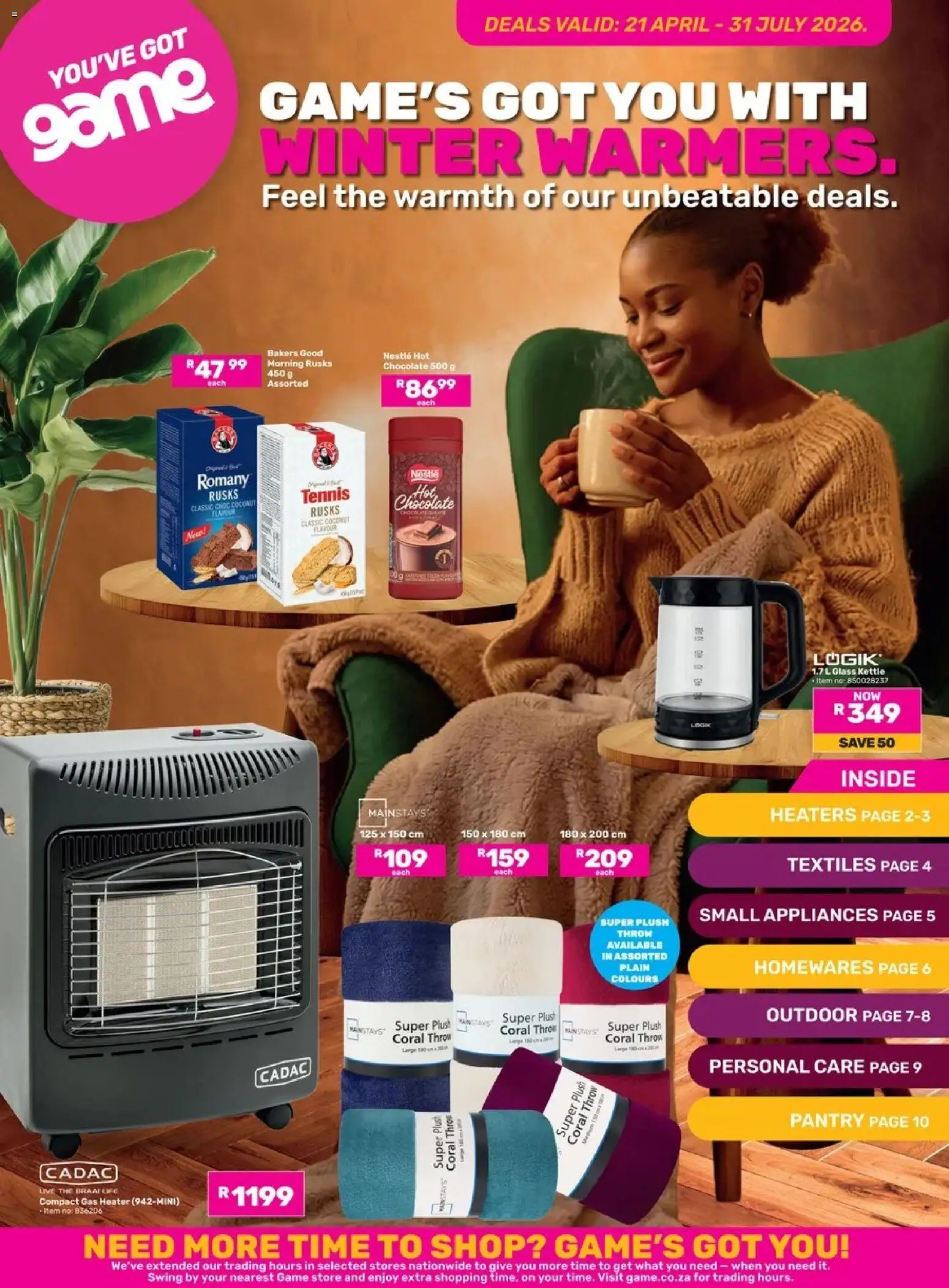 Game - Winter Warmers starting 21/04/2026 > new specials