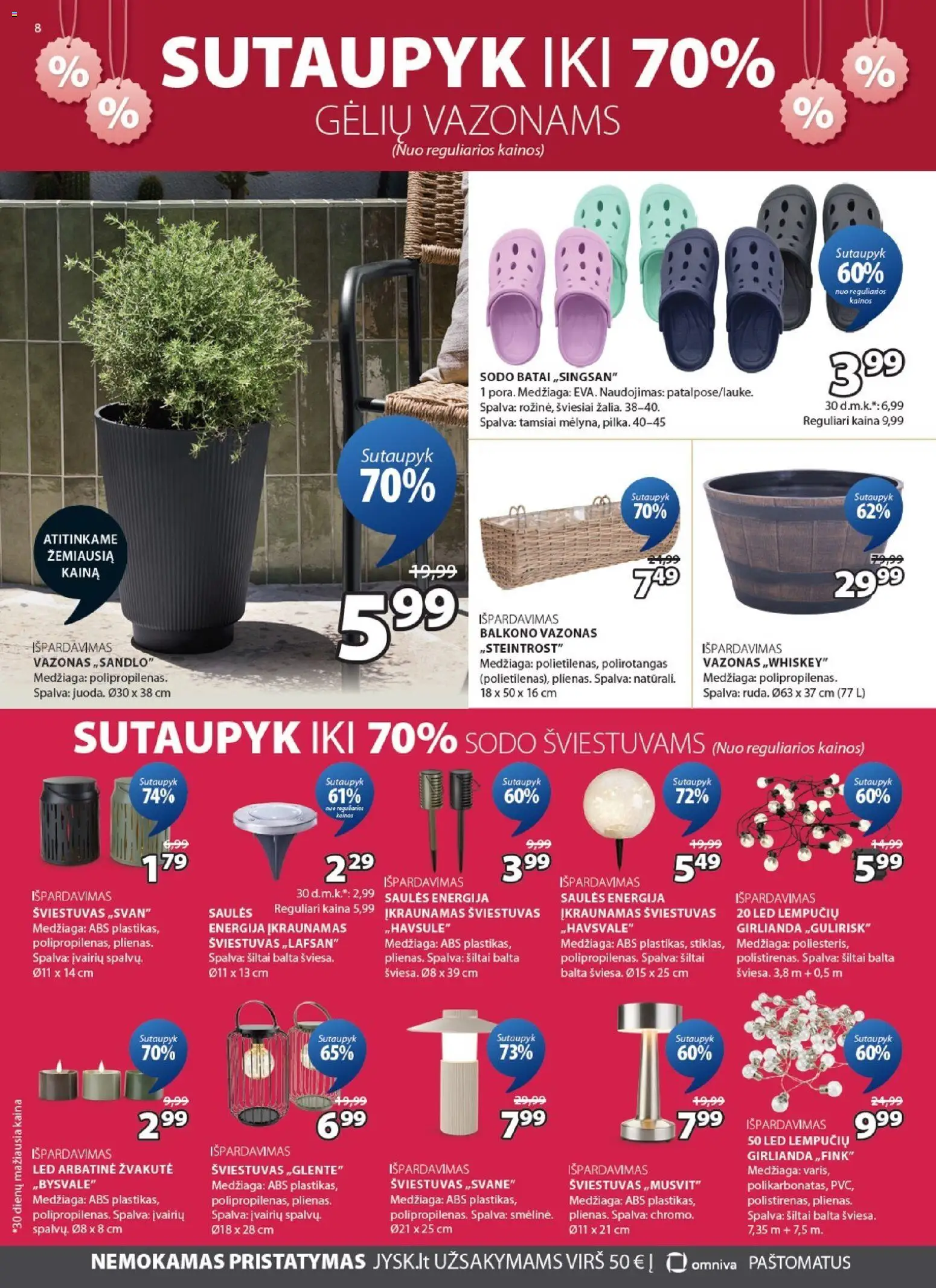 JYSK akcijos nuo 2026.06.30 | Puslapis: 8 | Prekių: Balkono vazonas, Vazonas