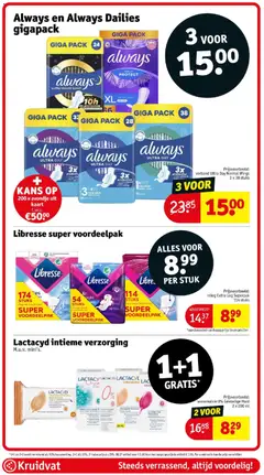 Kruidvat folder - Voorbeeld van een folder van Kruidvat, geldig van 08-09-2026 | Pagina: 50 | Producten: Kaart, Verband, Inlegkruisjes, Gel