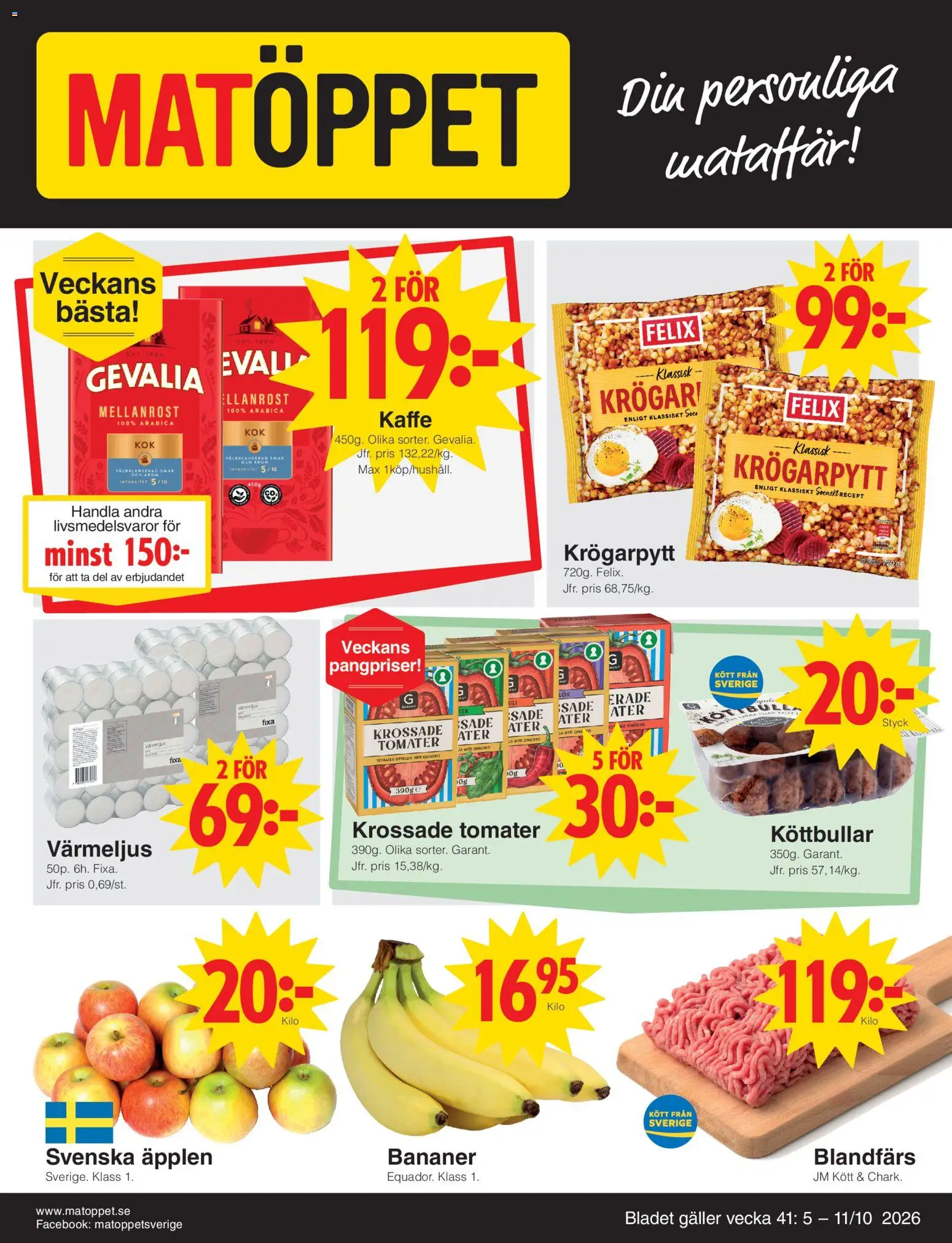 Matöppet reklamblad aktuell från 05/10/2026 | Sida: 1
