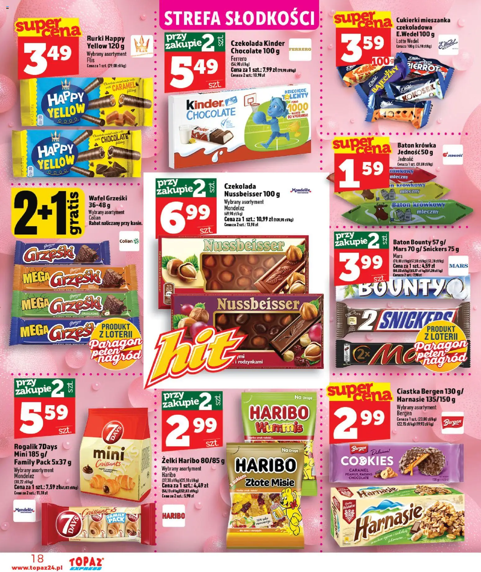 Topaz gazetka - Express od 10.09.2026 | Strona: 18 | Produkty: Czekoladowa, Żelki, Czekolada, Ciastka
