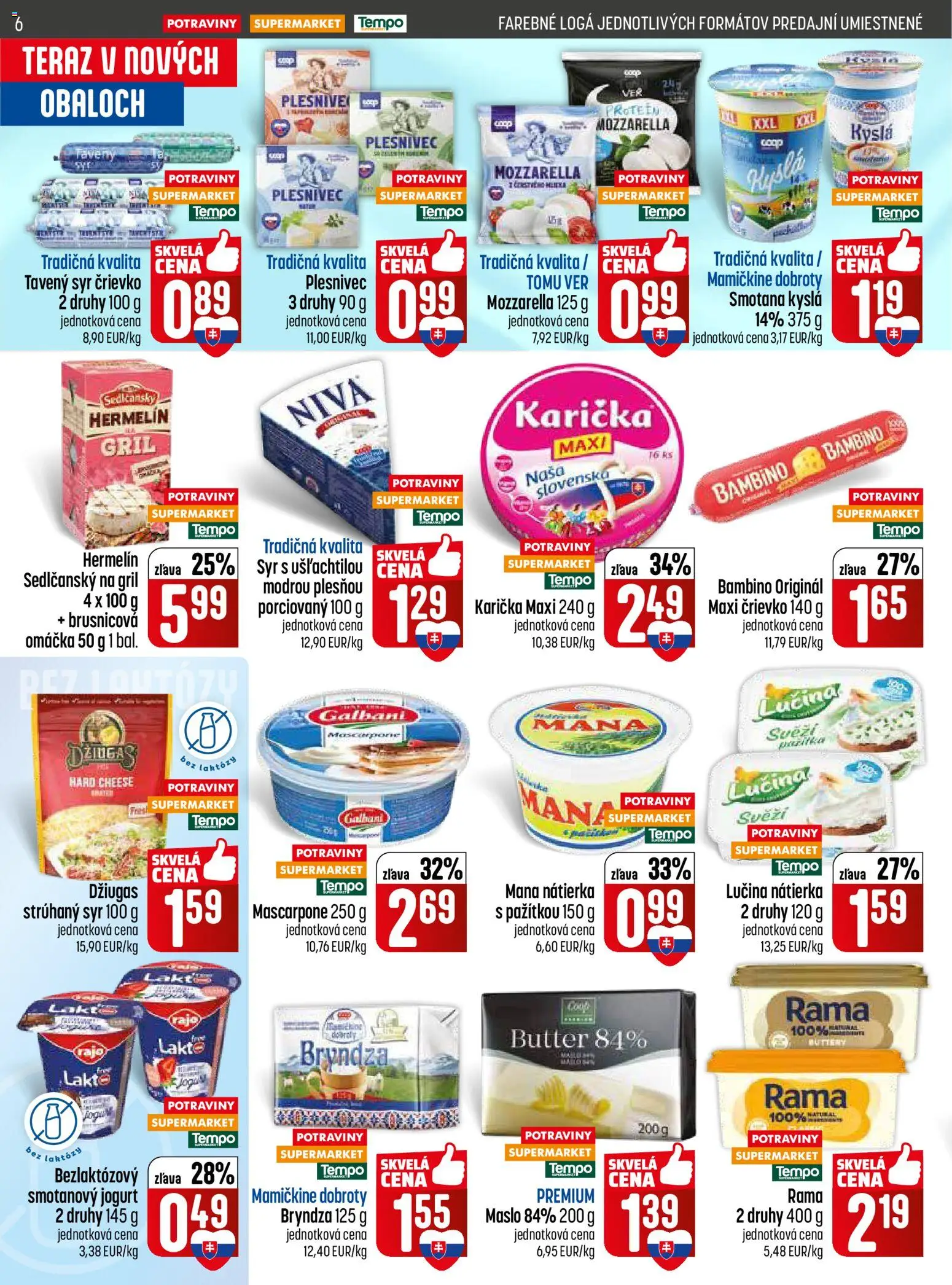 Nové COOP Jednota akcie – leták je platný od 28.05.2026 | Strana: 6 | Produkty: Gril, Smotana, Bryndza