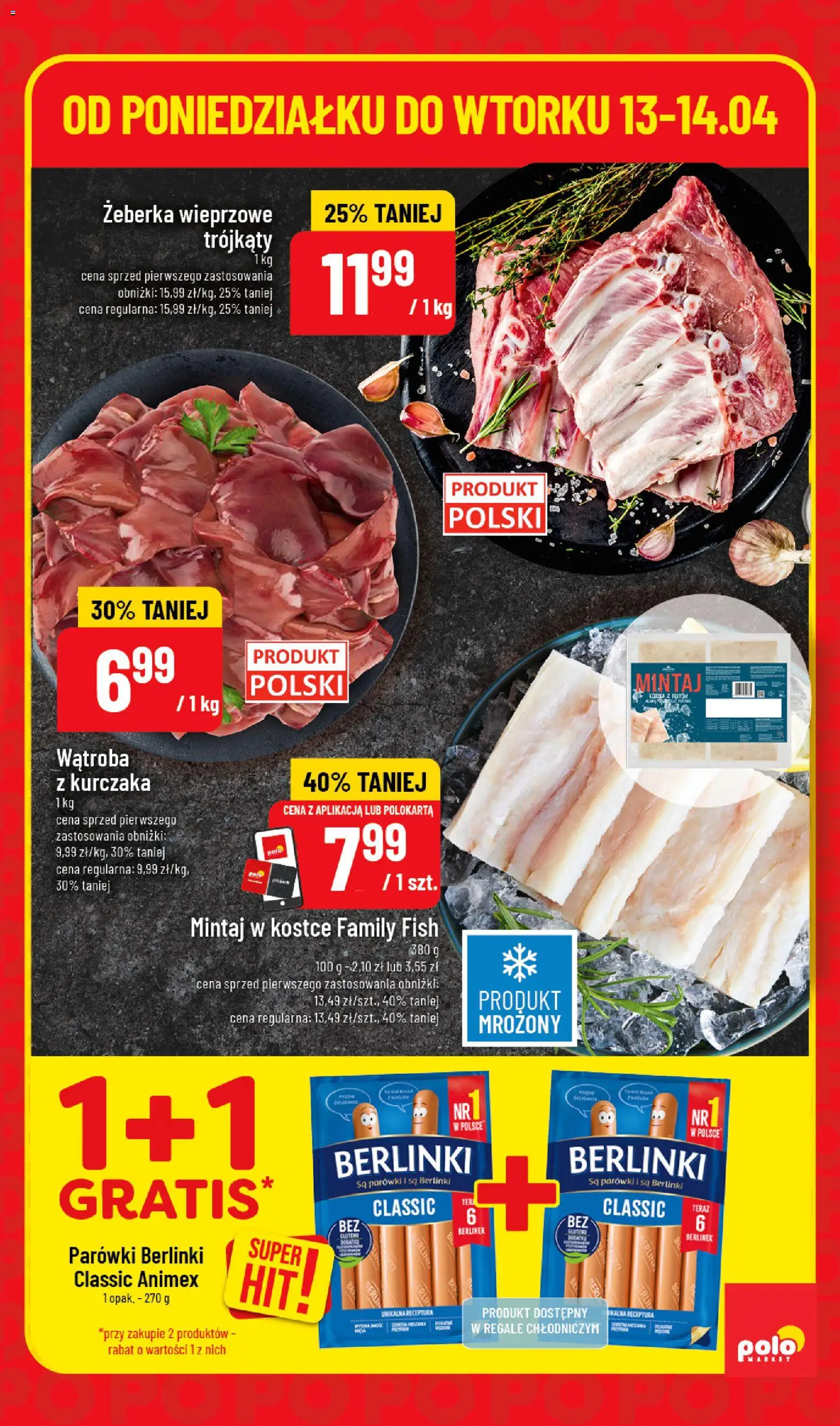 POLOmarket gazetka - Super Hity od 13.04.2026 | Strona: 3 | Produkty: Parówki berlinki, Parówki, Mintaj