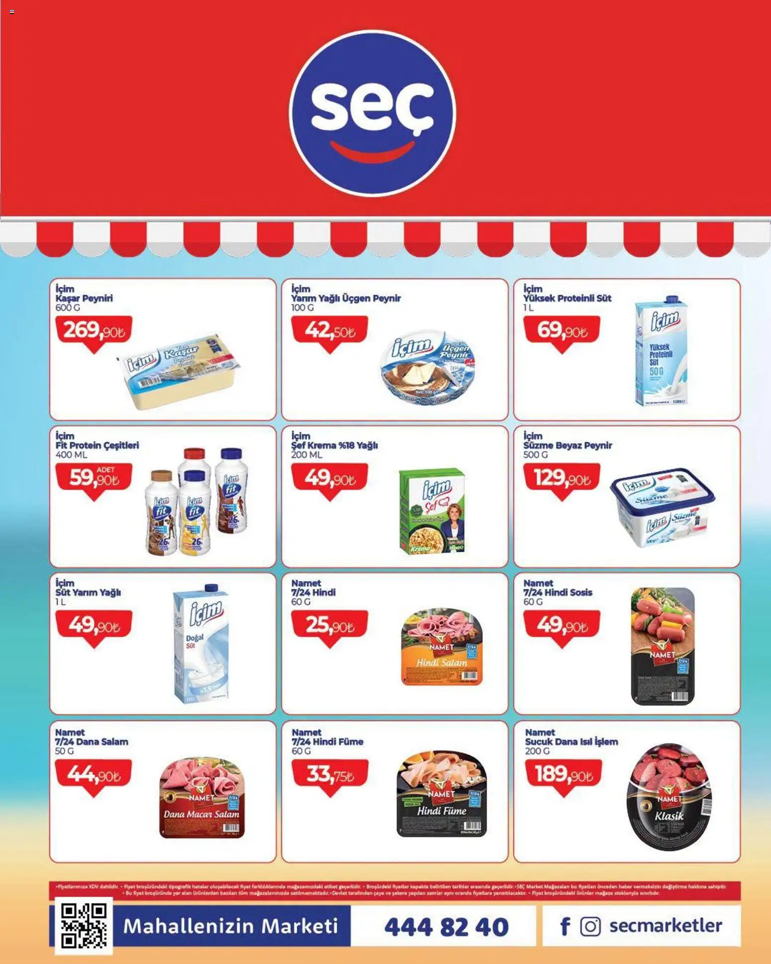 Seç Market Katalog - 10 Eylül 2026 tarihinden itibaren geçerlidir | Sayfa: 2 | Ürünler: Süt, Peynir, Salam, Sucuk