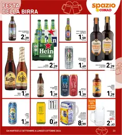 Anteprima del volantino Spazio Conad volantino valido a partire dal 22/09/2026 | Pagina: 23 | Prodotti: Tennent's, Birra Artigianale, Birra, Birra Leffe