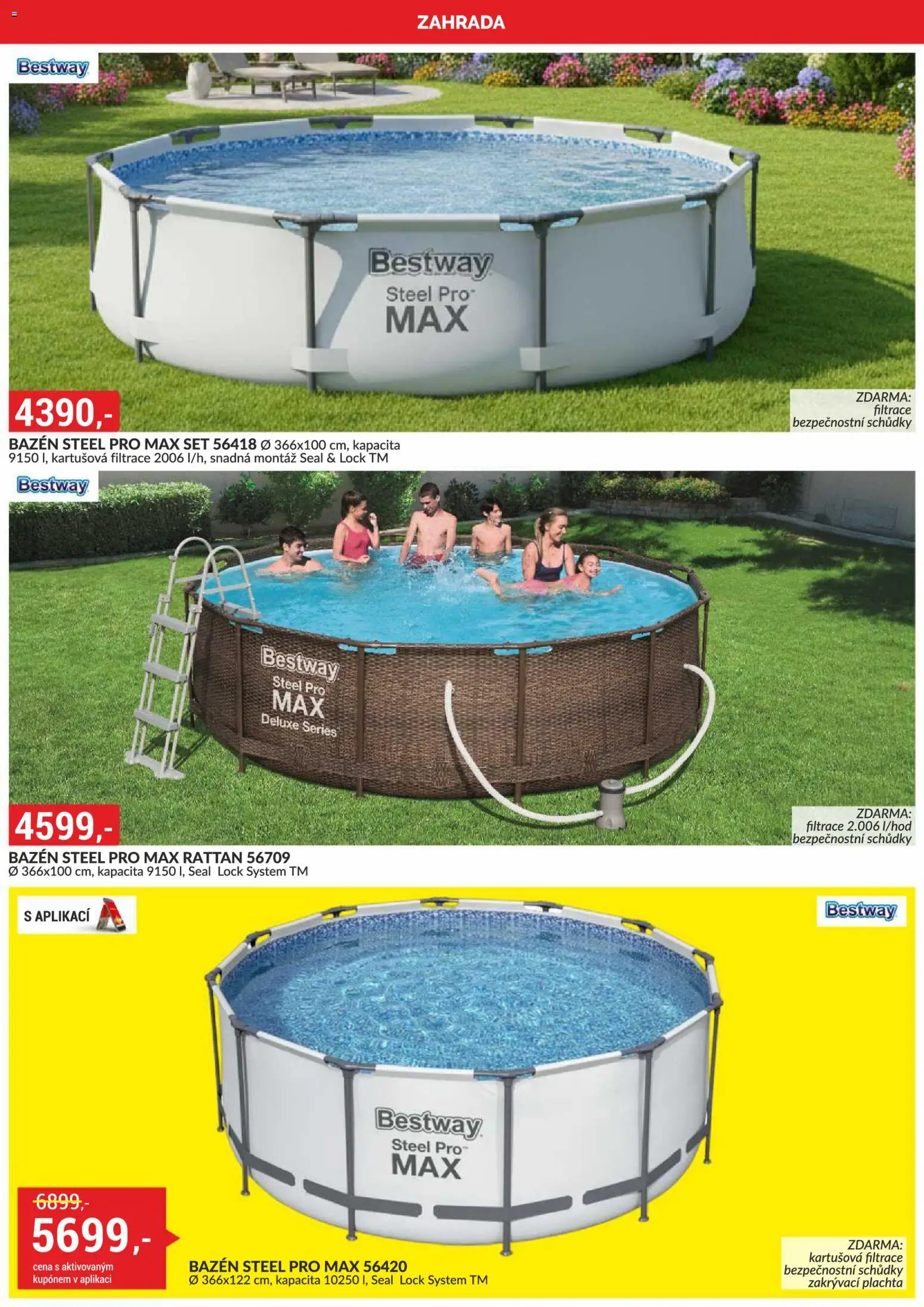 BAUMAX leták od 01.07.2026 | Strana: 9 | Produkty: Zahrada, Deluxe, Bazén, Plachta