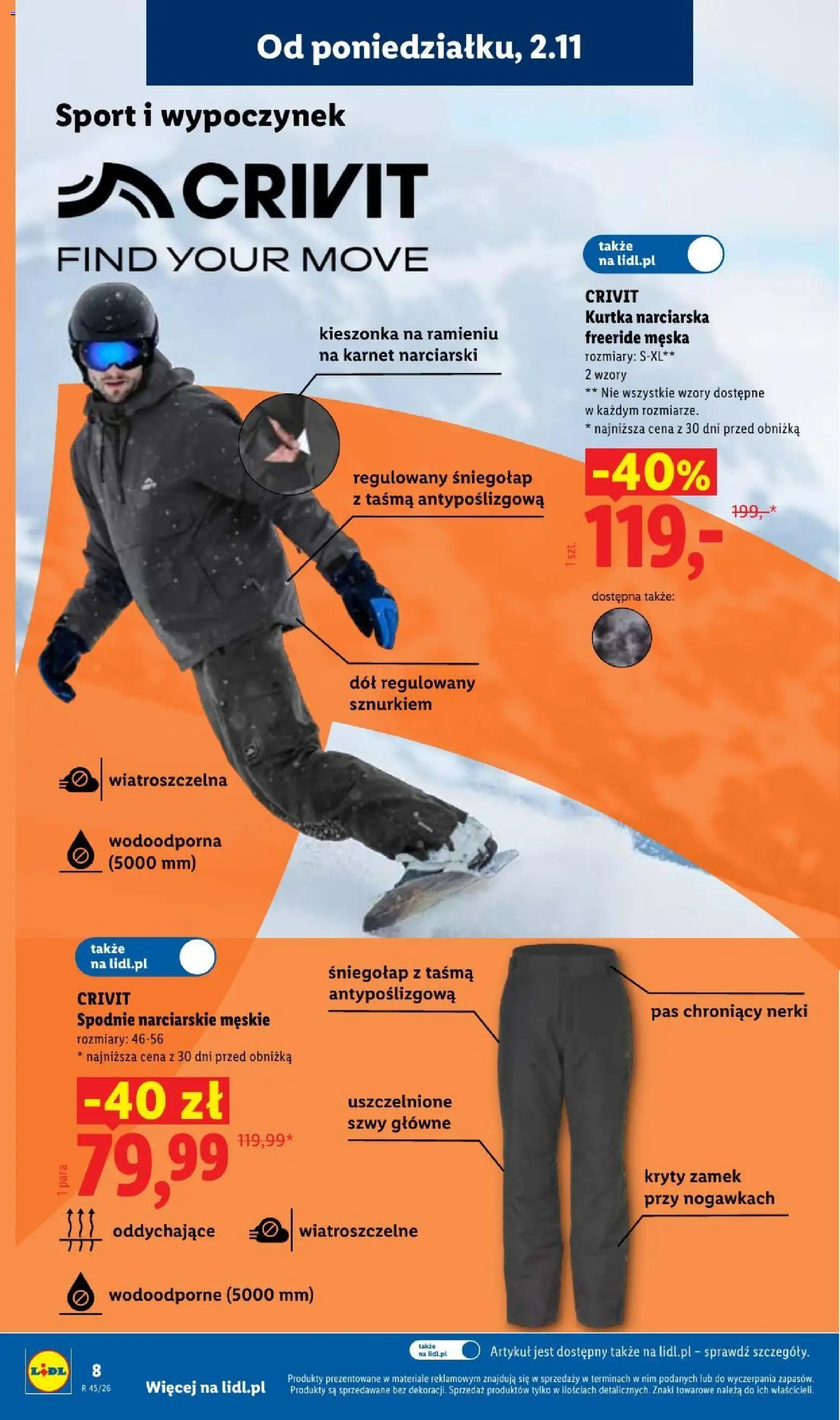 Lidl Katalog od 02.11.2026 | Strona: 10 | Produkty: Kurtka, Spodnie