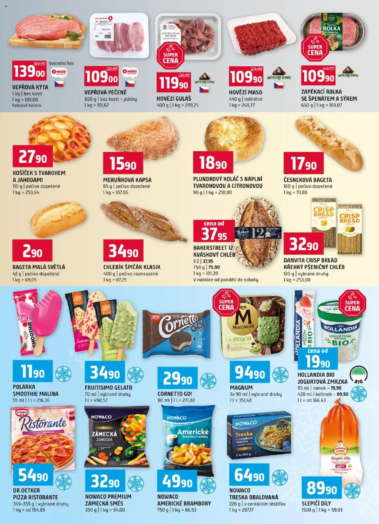 Terno leták od 23.09.2026 | Strana: 3 | Produkty: Treska, Uzeniny, Smoothie, Bageta