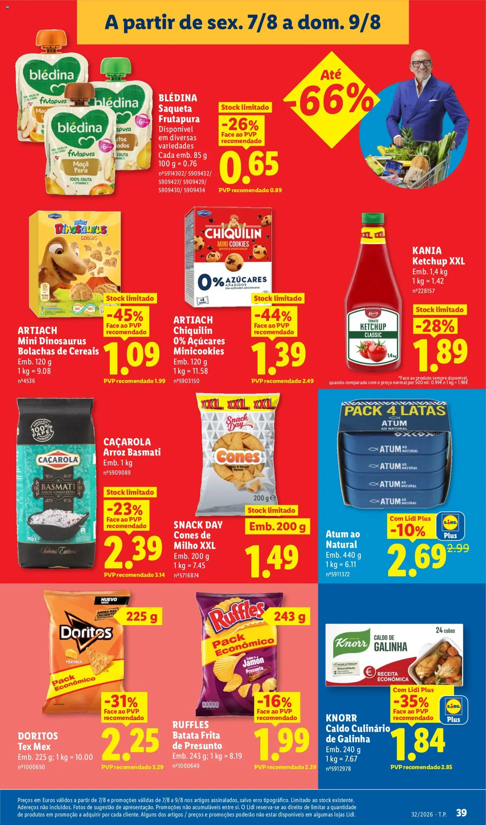 Lidl folheto │ válido de 03/08/2026 | Página: 39 | Produtos: Atum, Maça, Arroz, Ketchup
