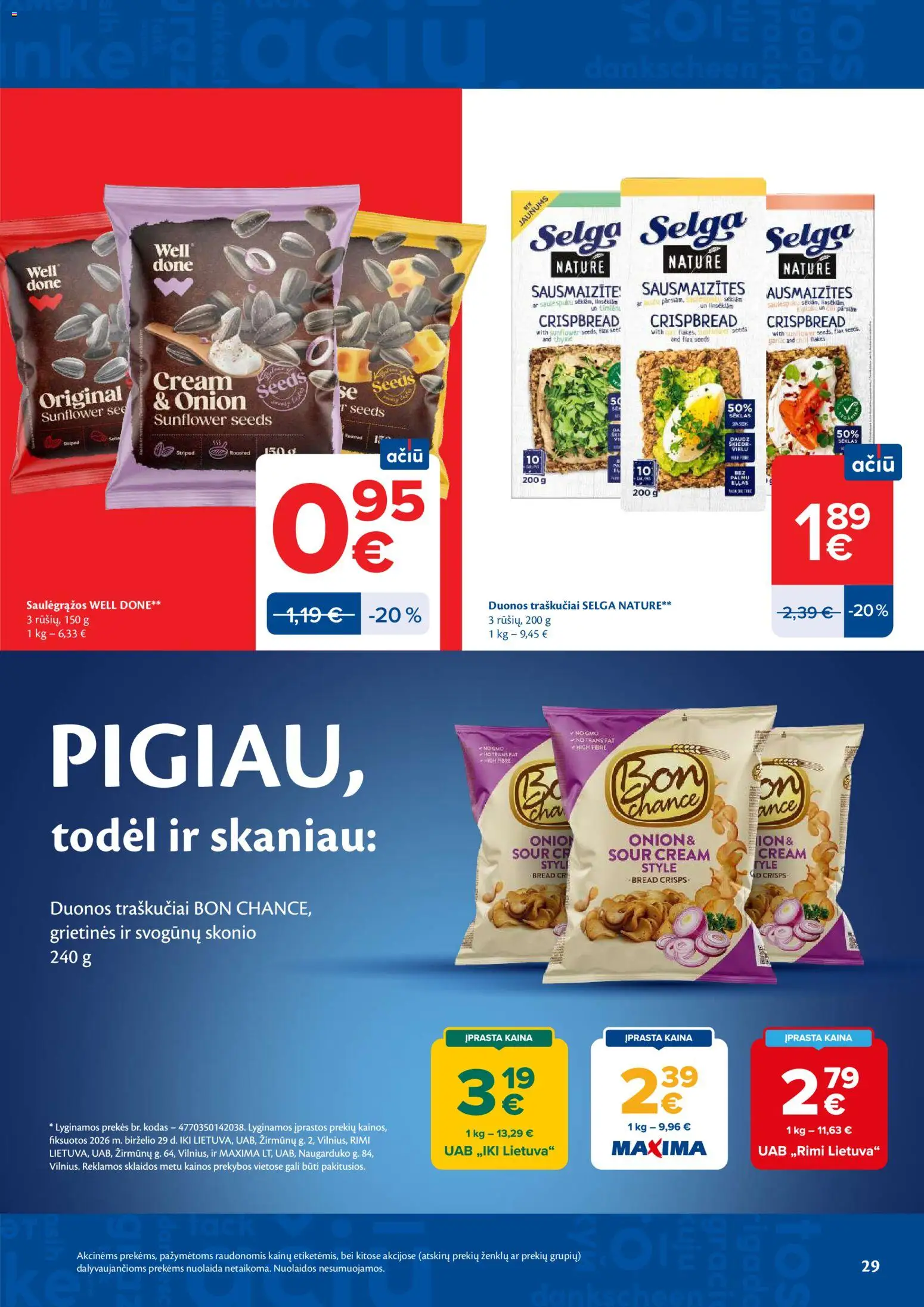MAXIMA akcijos nuo 2026.07.07 | Puslapis: 29 | Prekių: Traškučiai, Saulėgrąžos