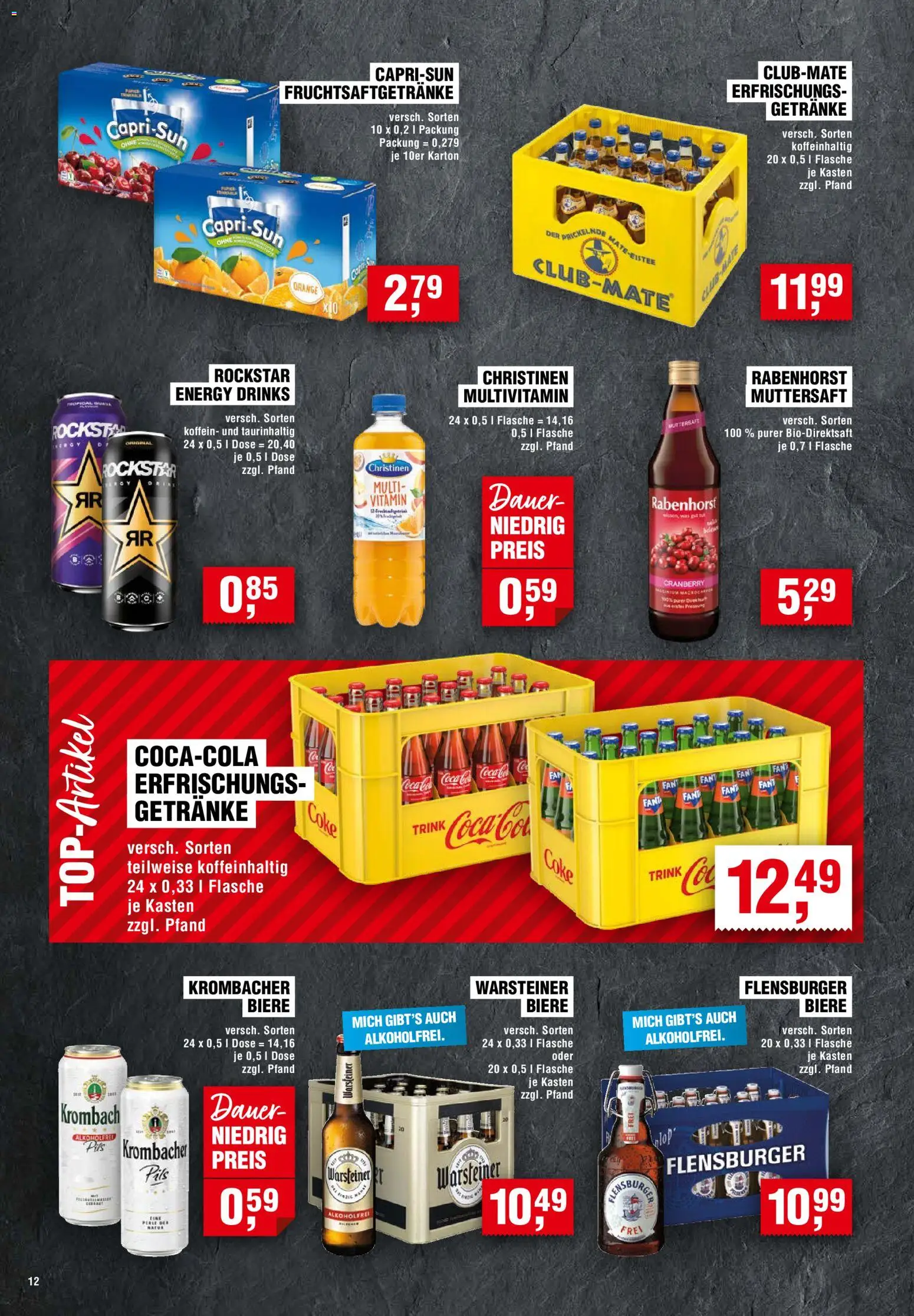 Handelshof Prospekt – gültig ab 24.09.2026 | Seite: 12 | Produkte: Rockstar energy, Energy, Rockstar, Krombacher