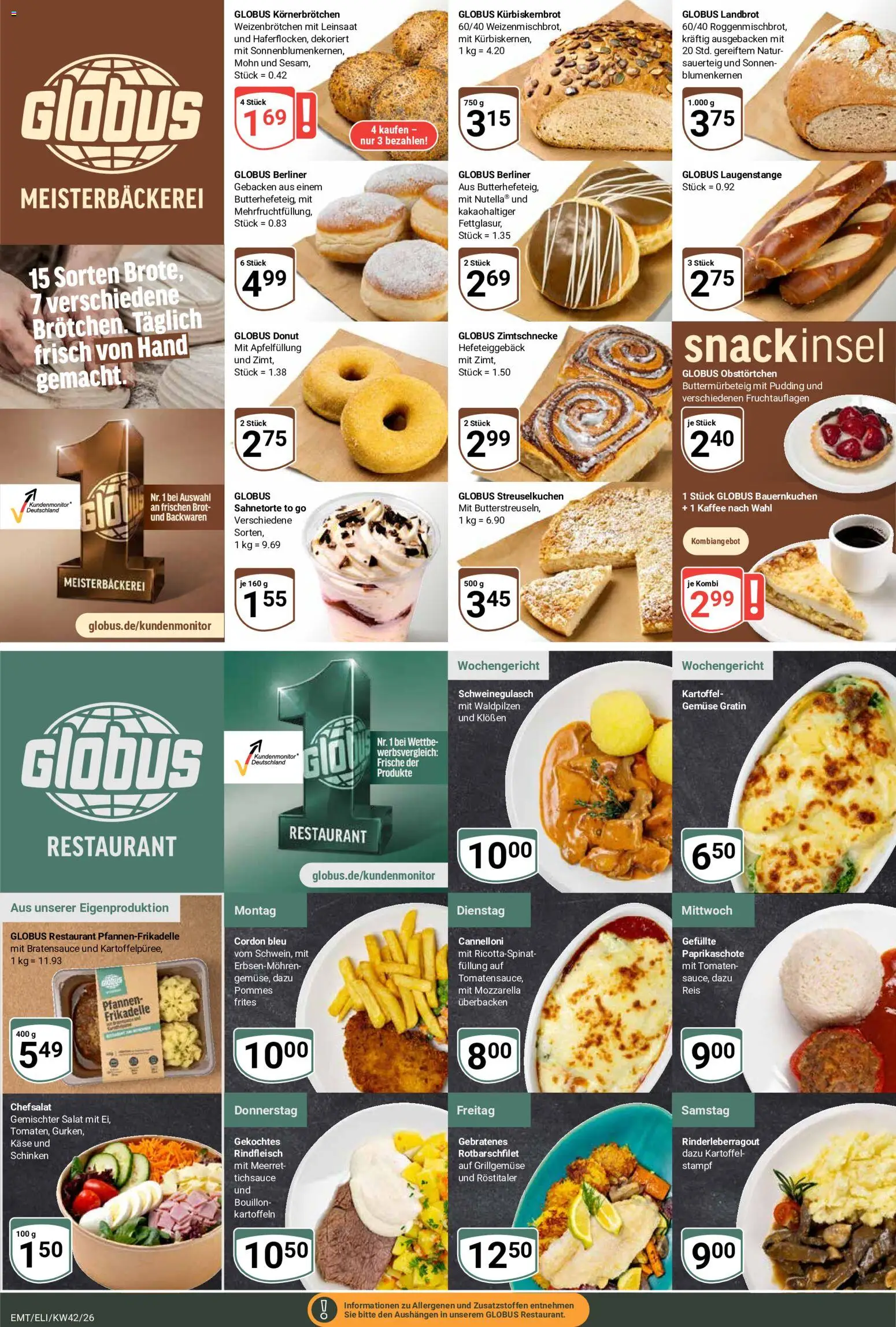 Globus Prospekt Erfurt – gültig ab 12.10.2026 | Seite: 7 | Produkte: Berliner, Tomaten, Kartoffeln, Brot