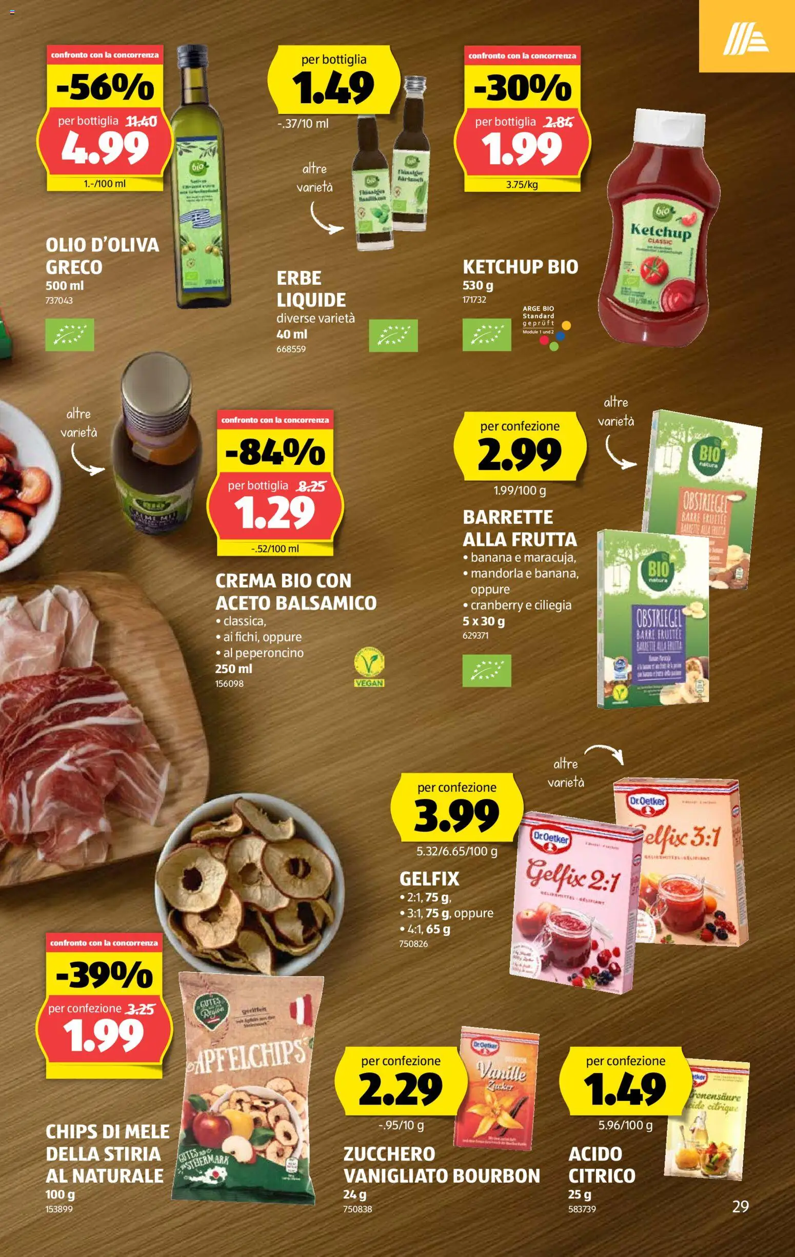 Aldi aktionen IT – gültig ab 16.07.2026 | Seite: 29 | Produkte: Balsamico, Bourbon, Chips, Ketchup
