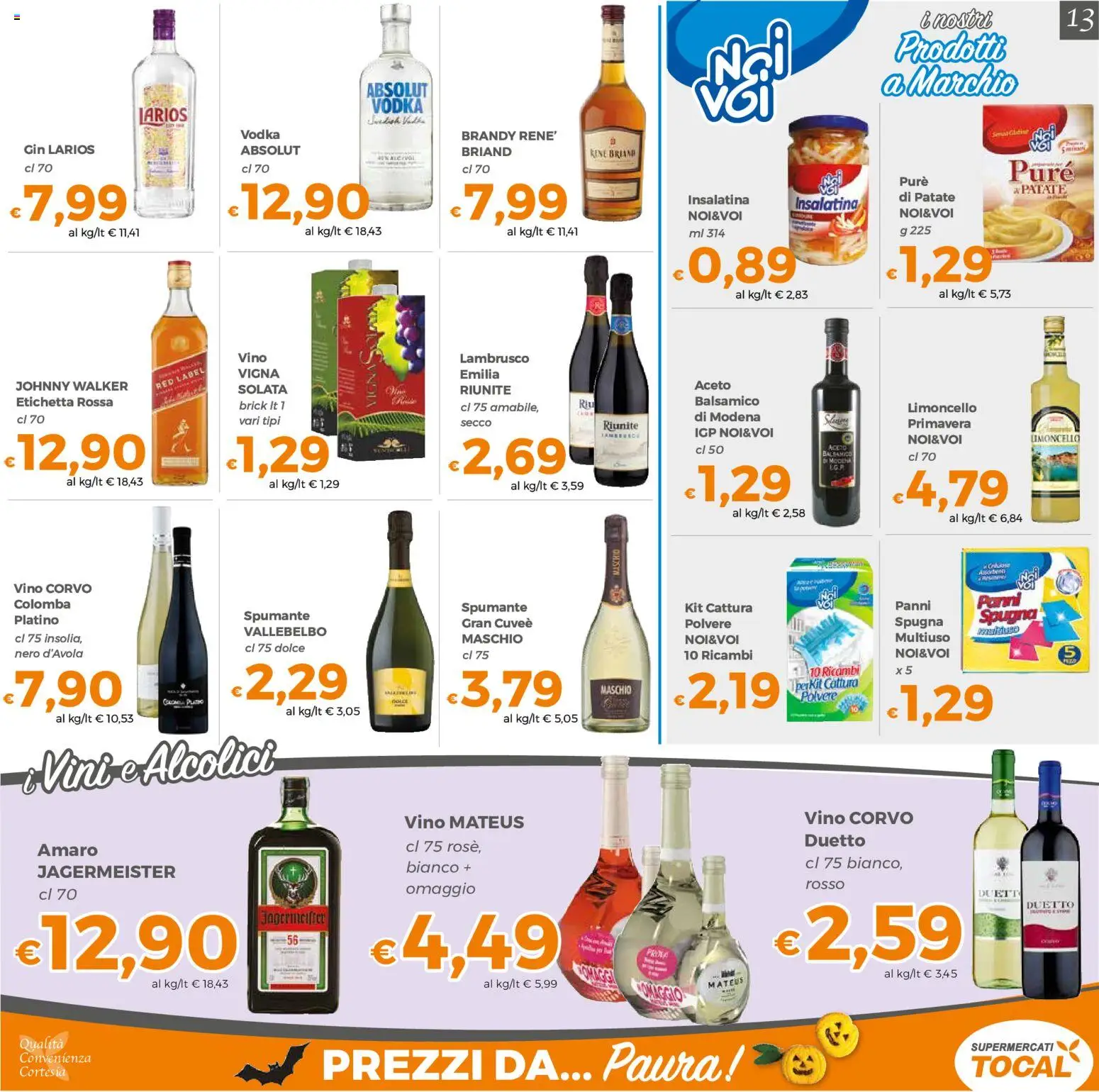 Volantino Tocal del 20/10/2026 | Pagina: 13 | Prodotti: Spugna, Jägermeister, Vino Lambrusco, Lambrusco