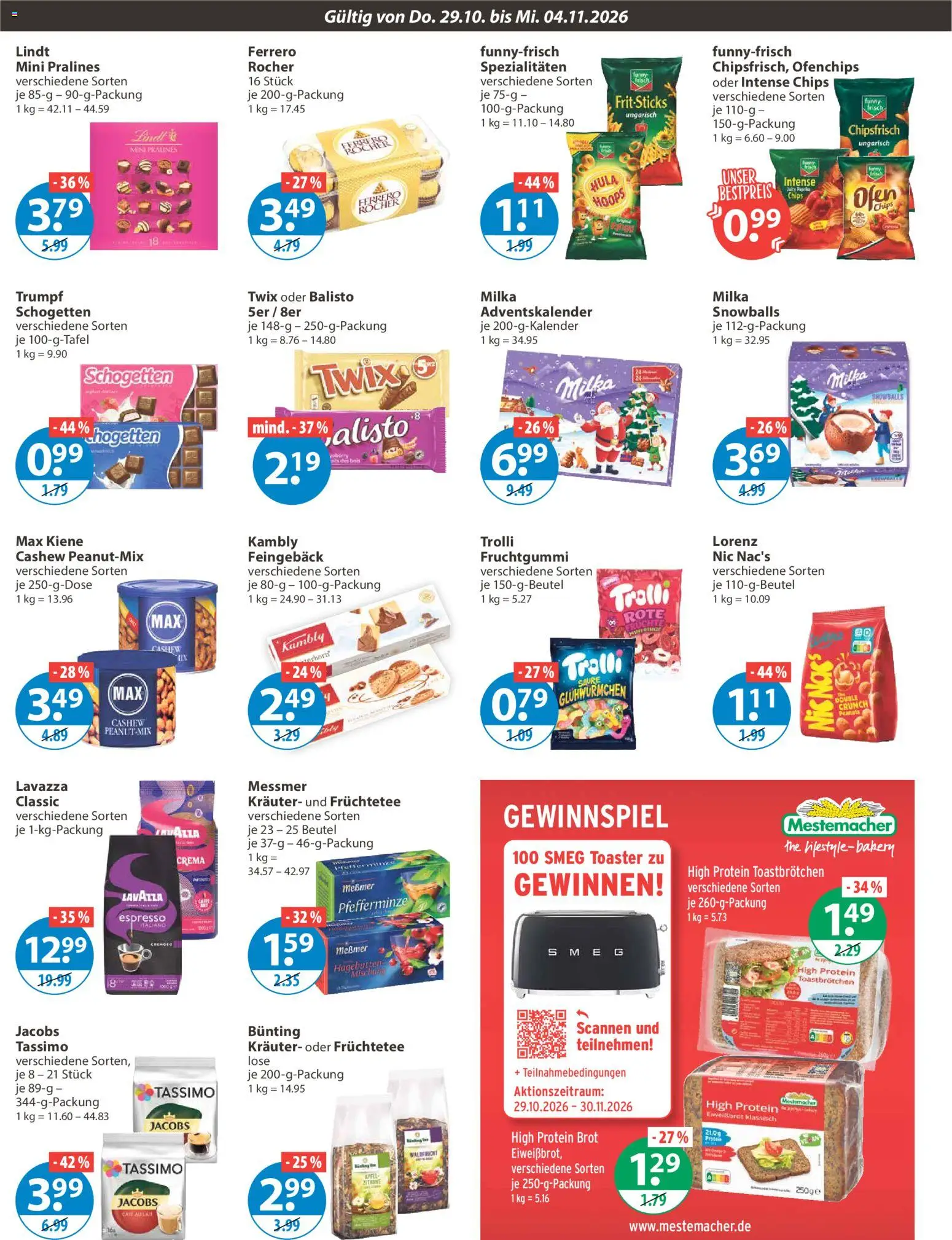 V-Markt Angebote – gültig ab 29.10.2026 | Seite: 8 | Produkte: Lavazza, Messmer, Spezialitäten, Brot