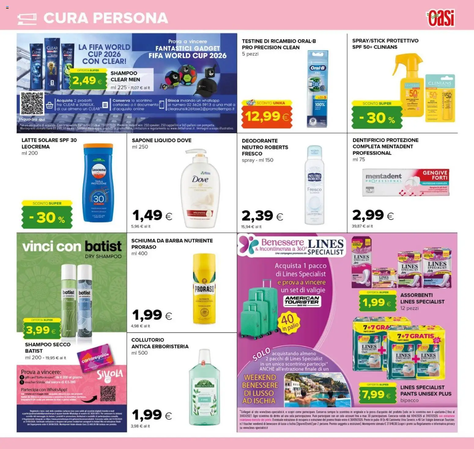 Volantino Oasi del 07.05.2026 | Pagina: 29 | Prodotti: Schiuma da barba, Sapone, Latte, Vino