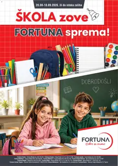 Fortuna Market katalog Škola zove - pregled Fortuna Market kataloga - važi od 20.08.2026