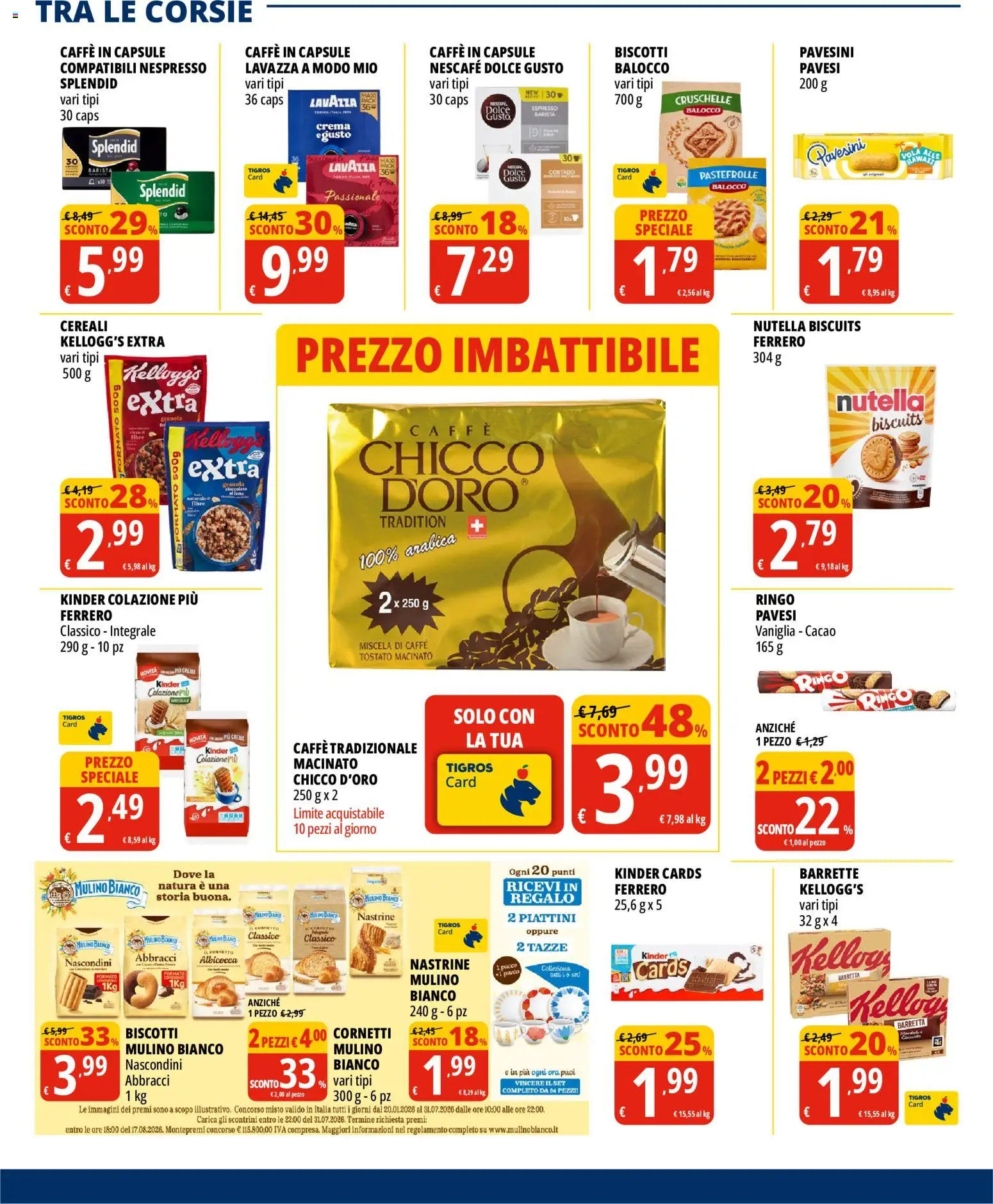 Volantino Tigros del 15/07/2026 | Pagina: 17 | Prodotti: Crema, Cereali, Biscotti, Nutella