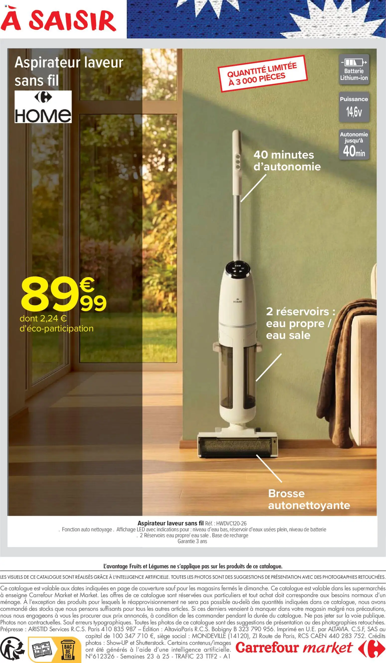{H1} | Page: 3 | Produits: Aspirateur, Brosse, Couverture, Batterie