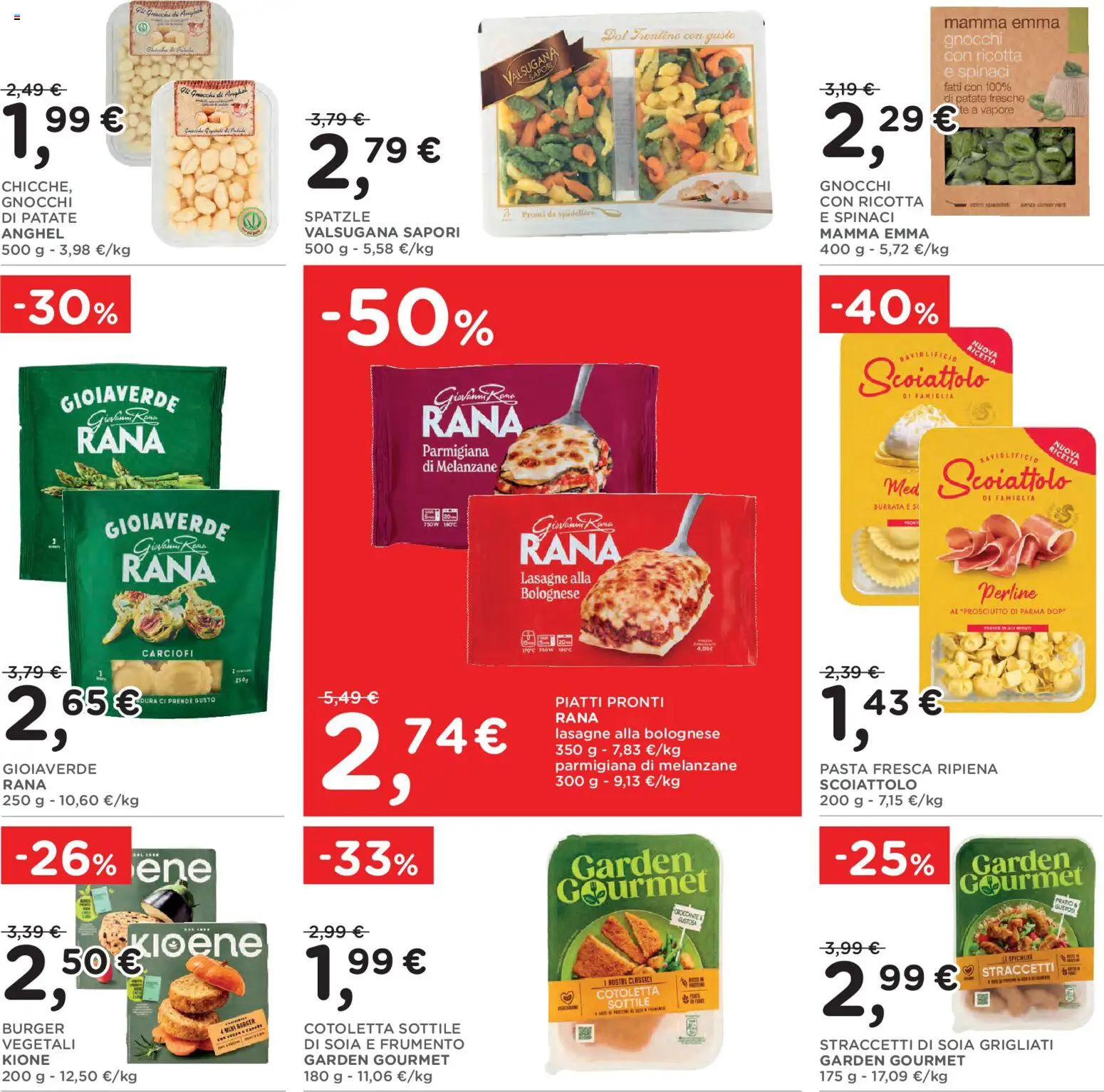 Volantino Poli del 28/10/2026 | Pagina: 13 | Prodotti: Spatzle, Pasta, Spinaci, Melanzane