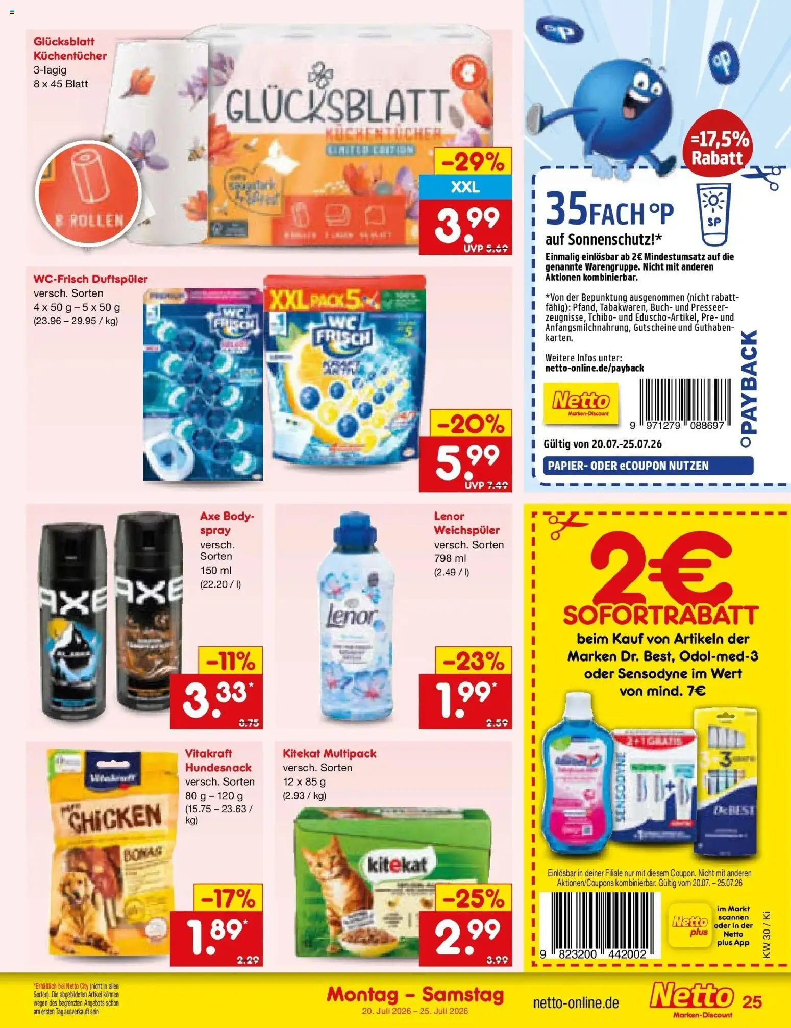 Netto Marken-Discount Prospekt Oberhaid – gültig ab 20.07.2026 | Seite: 41 | Produkte: Lenor, Weichspüler, Axe