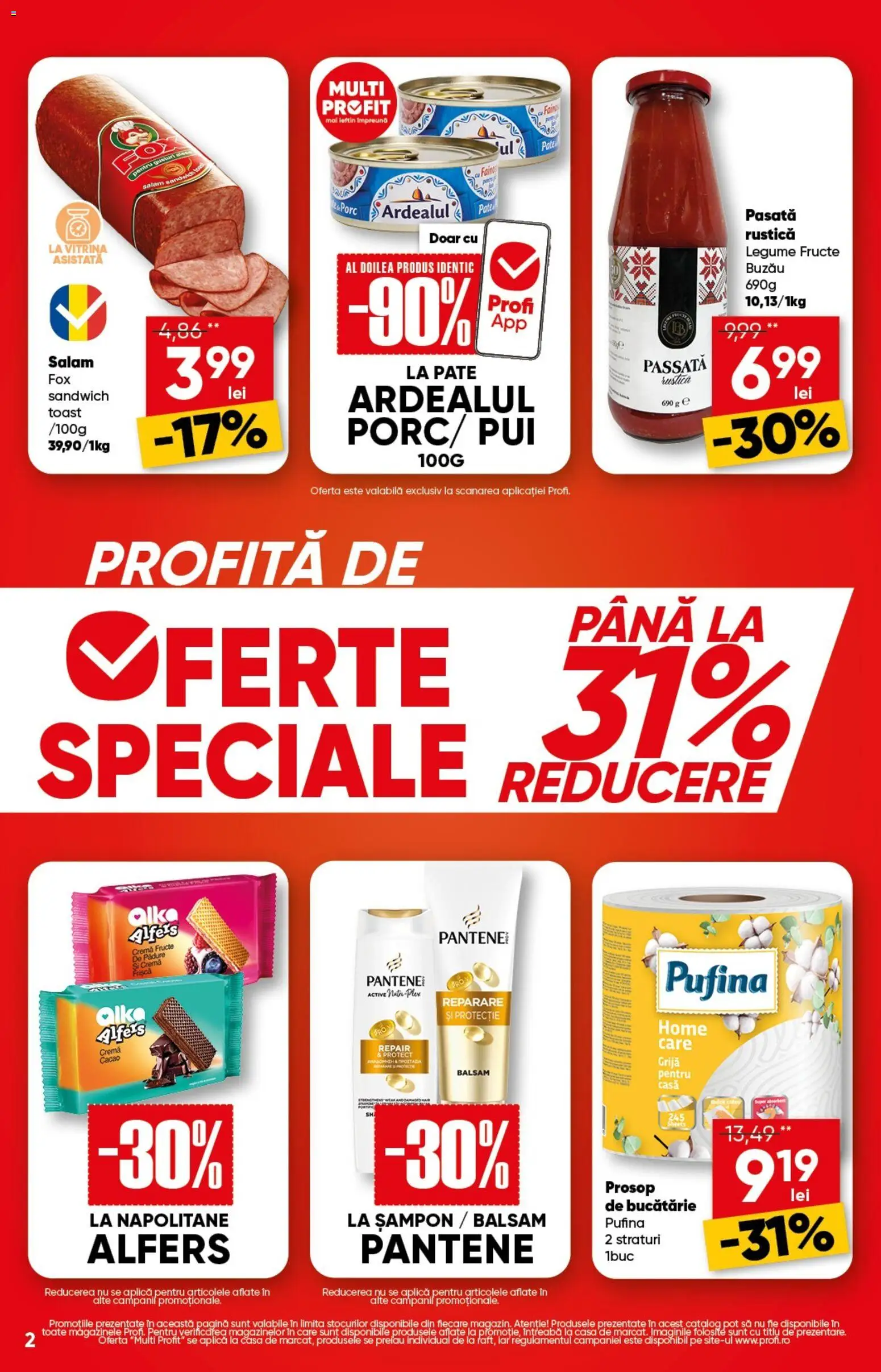Noul catalog Profi – valabil de la 03.09.2026 | Pagină: 2 | Produse: Vitrină, Napolitane, Cremă, Paste