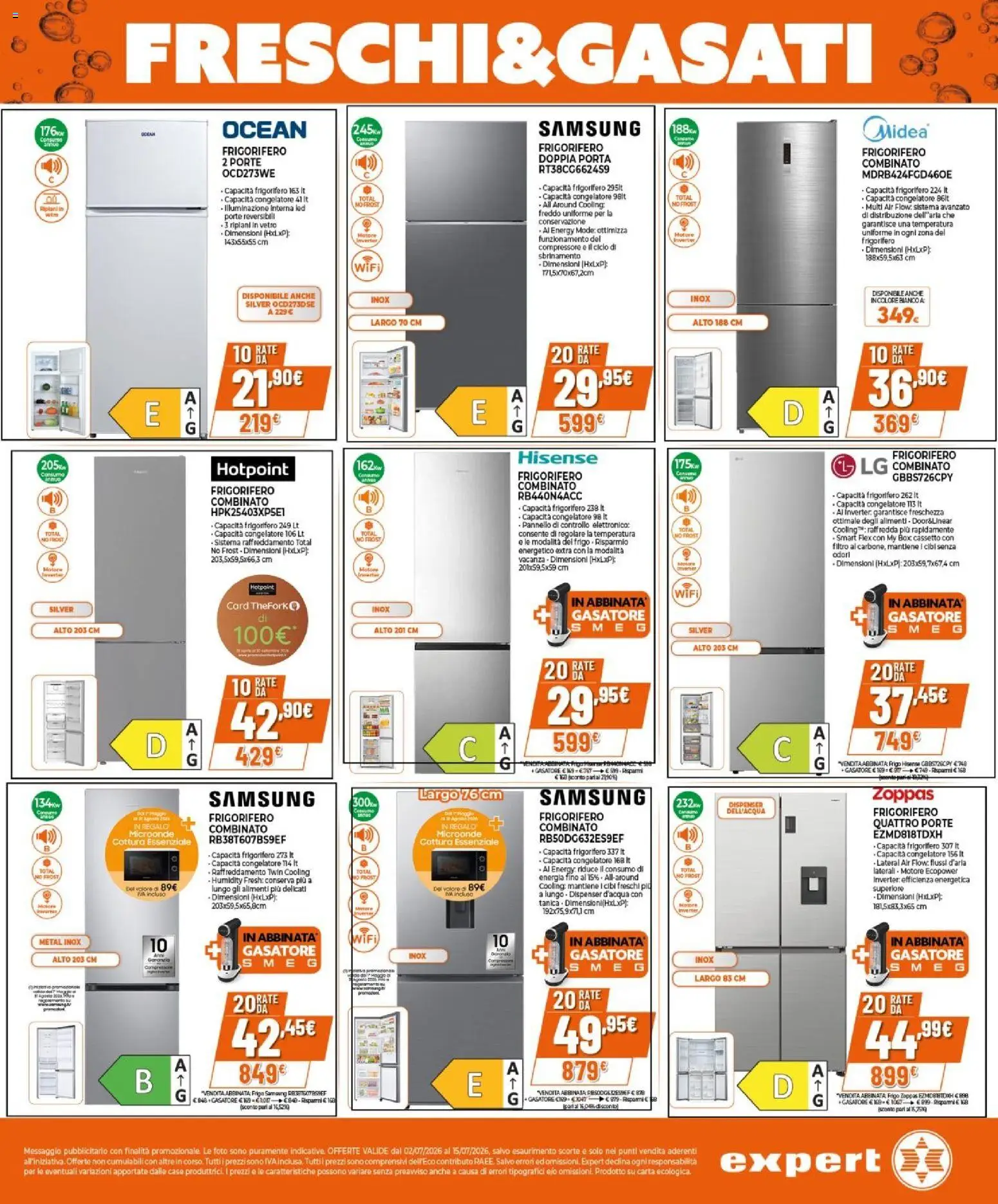 Volantino Expert del 02/07/2026 | Pagina: 23 | Prodotti: Microonde, Gasatore, Compressore, Samsung