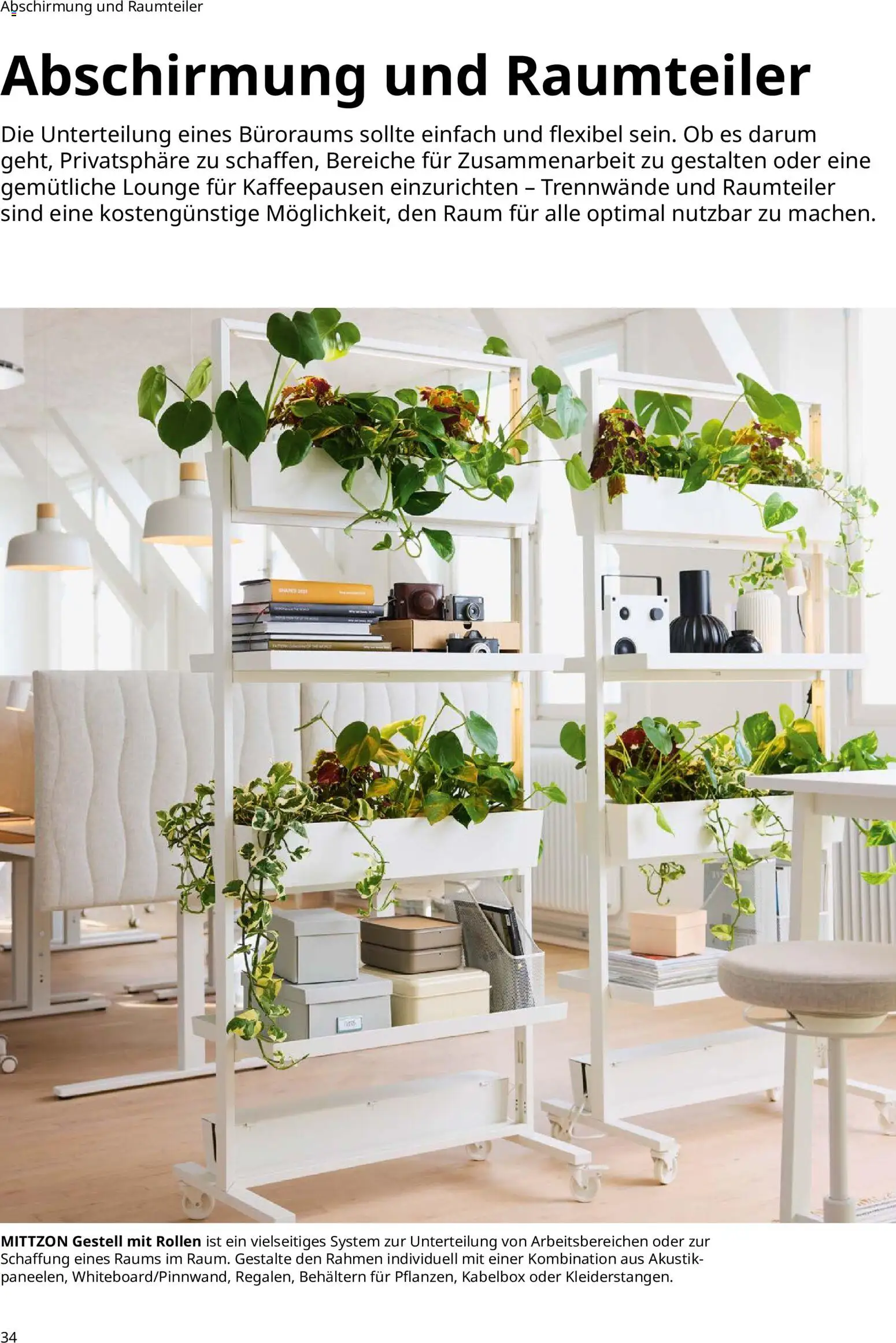 Ikea Büroeinrichtung – gültig ab 01.04.2026 | Seite: 34 | Produkte: Raumteiler