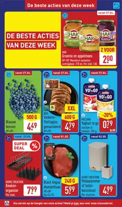 Aldi folder week 18  - Voorbeeld van een folder van Aldi, geldig van 27.04.2026 | Pagina: 2 | Producten: Kool, Citrompótló tabletta, Banaan, Aardbei