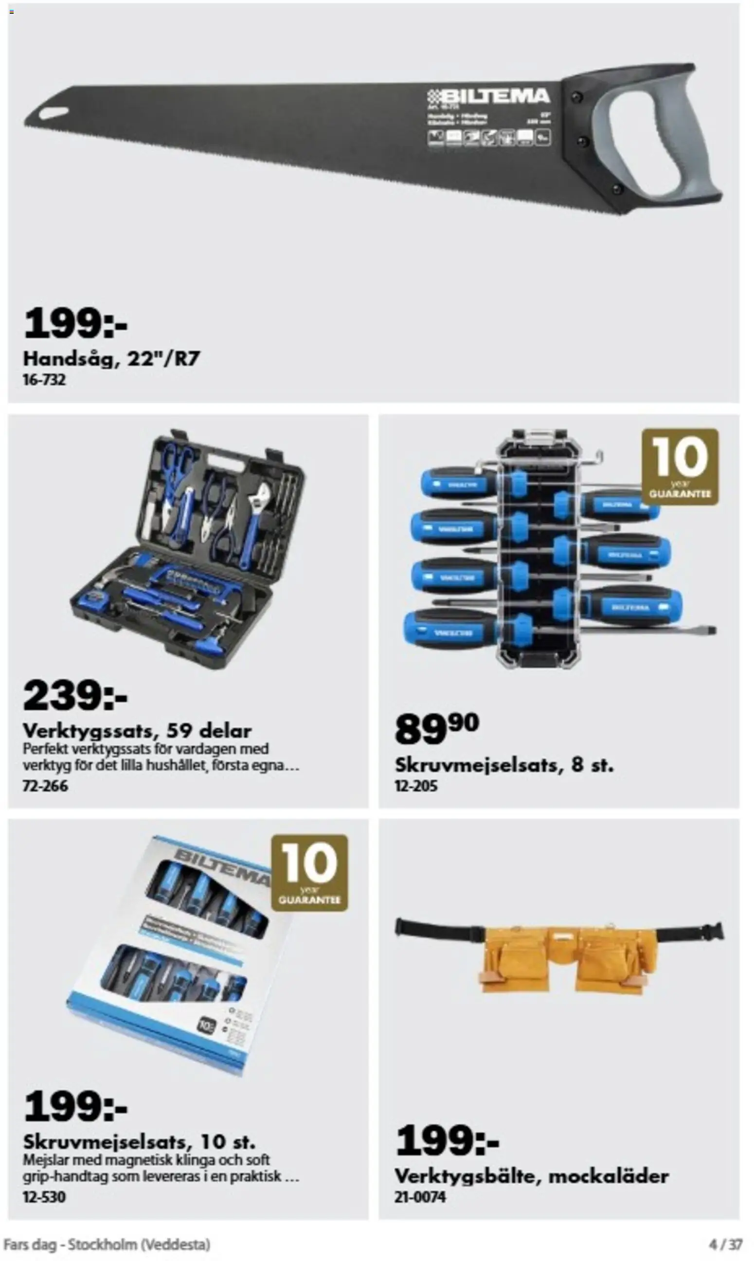 Biltema reklamblad aktuell från 26/10/2026 | Sida: 4 | Produkter: Verktyg