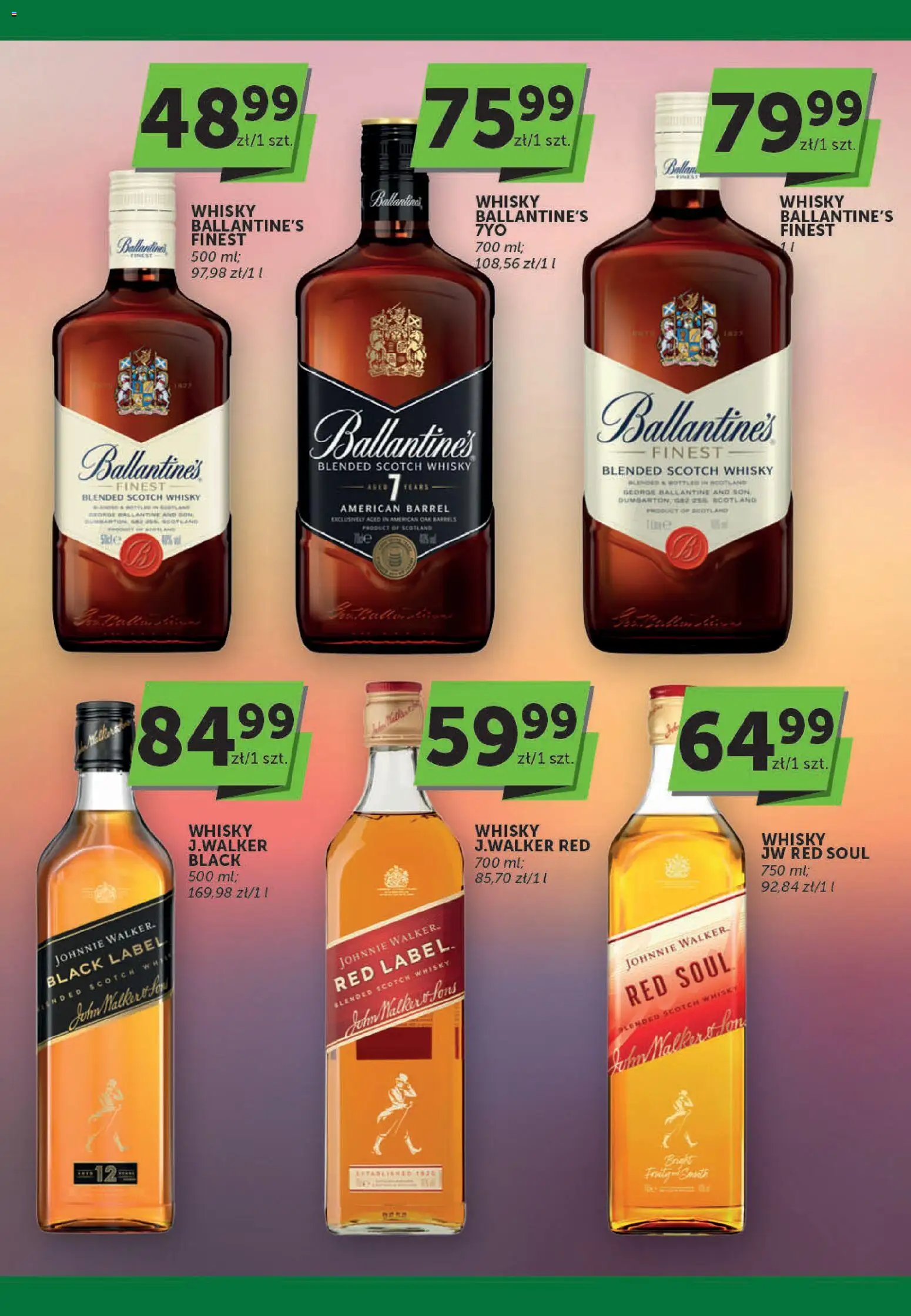 ABC gazetka - Katalog alkoholowy od 25.06.2026 | Strona: 6 | Produkty: Black Label, Whisky Ballantines, Whisky