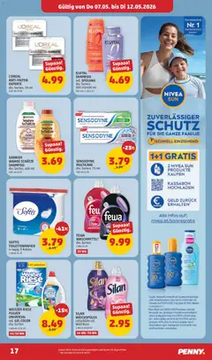 Penny Markt - Flugblatt ab 07.05.2026 gültig | Seite: 17 | Produkte: Shampoo, Spülung, Weichspüler, Waschmittel