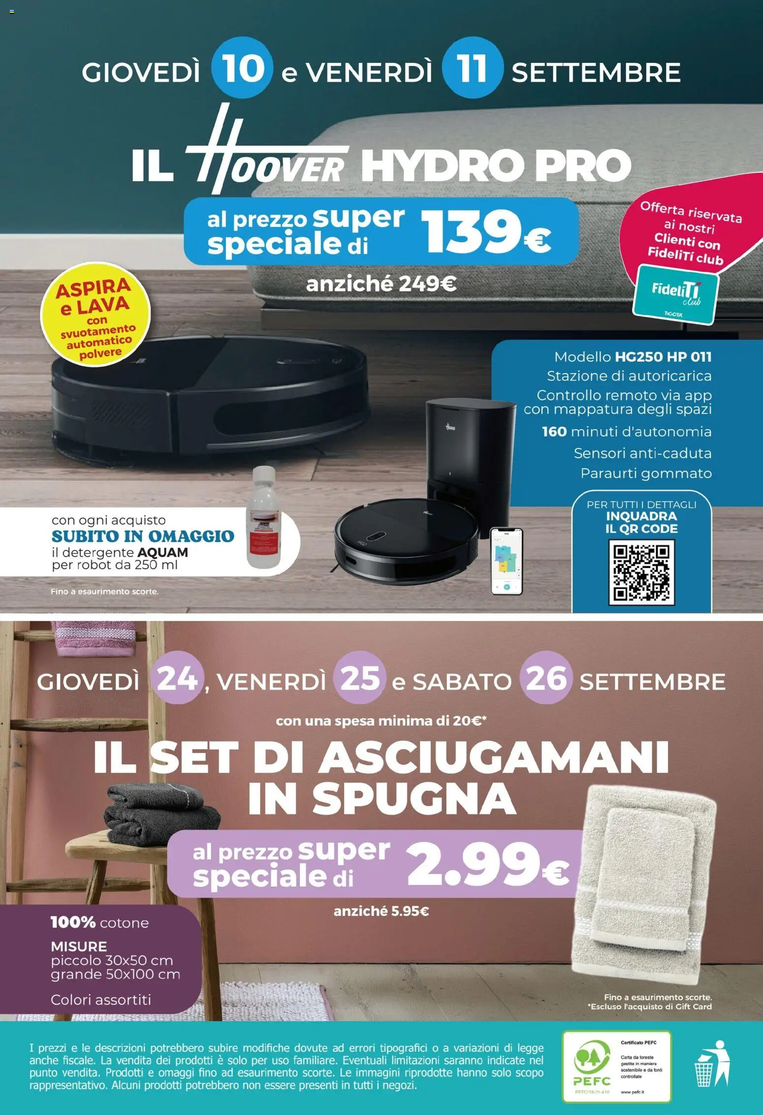 Volantino Tigotà del 01/09/2026 | Pagina: 20 | Prodotti: Spugna, Detergente, Robot, Asciugamani
