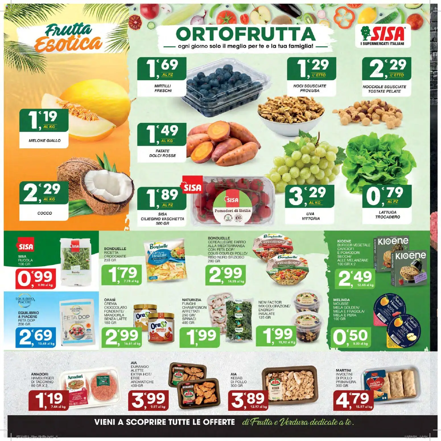 Volantino SISA del 02/07/2026 | Pagina: 2 | Prodotti: Frutta, Latte, Mirtilli, Feta