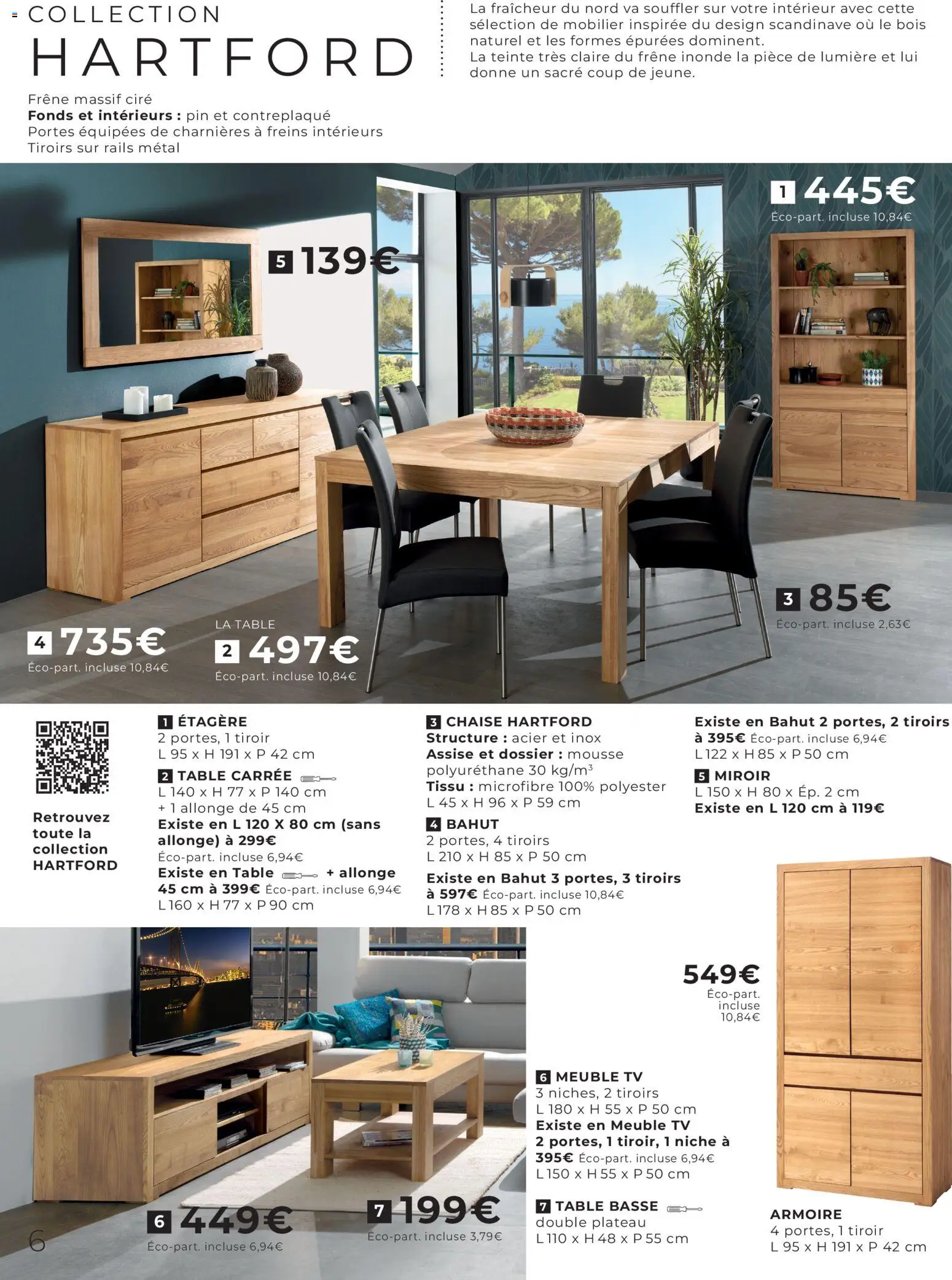 {H1} | Page: 6 | Produits: Étagère, Table, Portes, Tiroirs