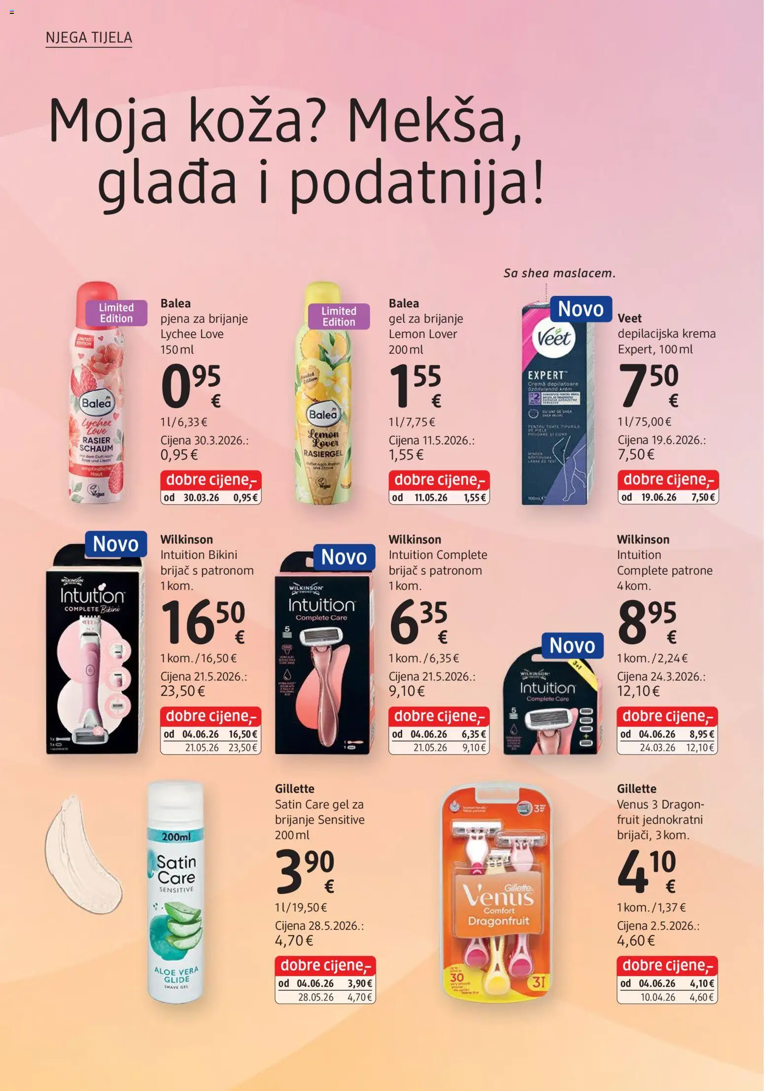DM katalog | vrijedi od 01.07.2026 | Stranica: 12 | Proizvodi: Gel za brijanje, Brijač, Pjena za brijanje, Krema