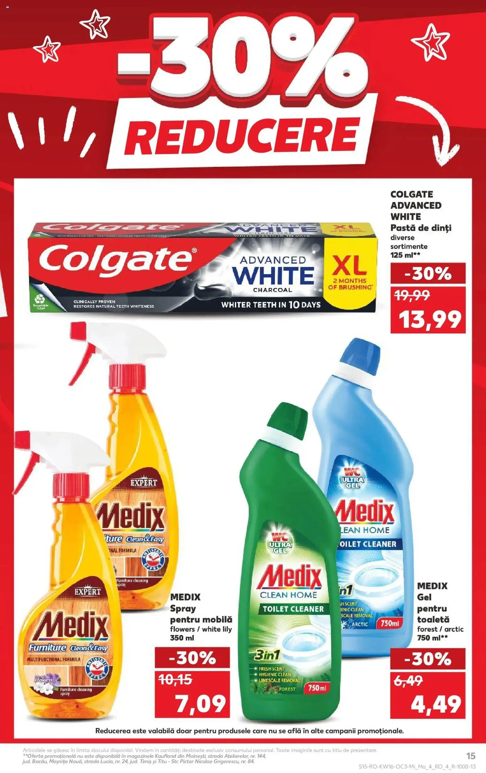 Noul catalog Kaufland – valabil de la 15.04.2026 | Pagină: 15 | Produse: Pomelo, Toaletă, Pastă de dinți